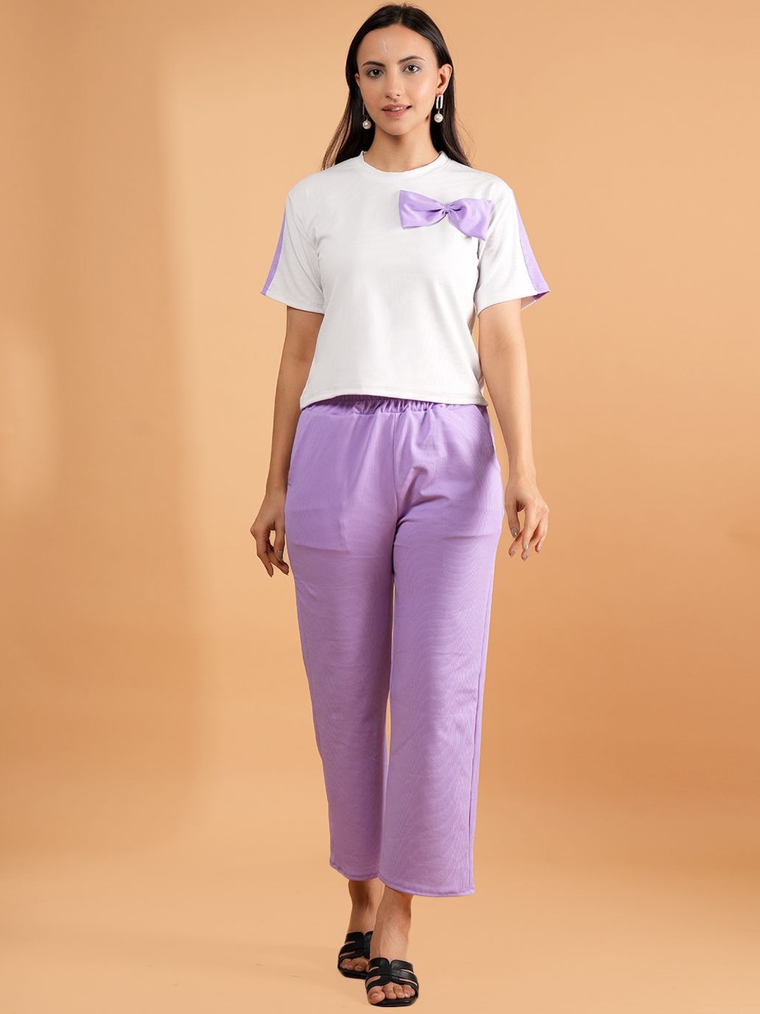 

BAESD Pure Cotton Top With Trouser, Purple