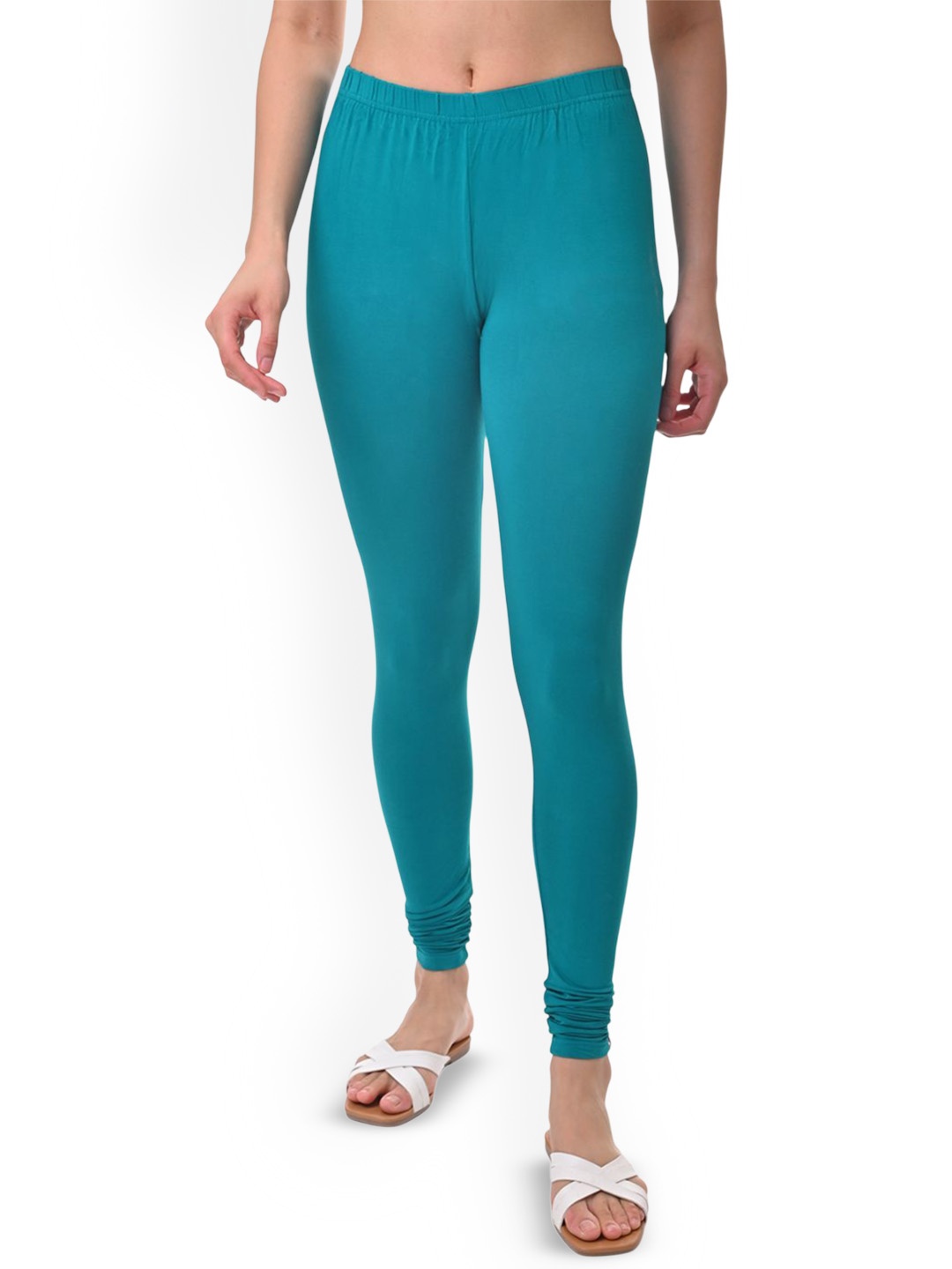 

Fly Birds Women Mid-Rise Churidar-Length Leggings, Teal