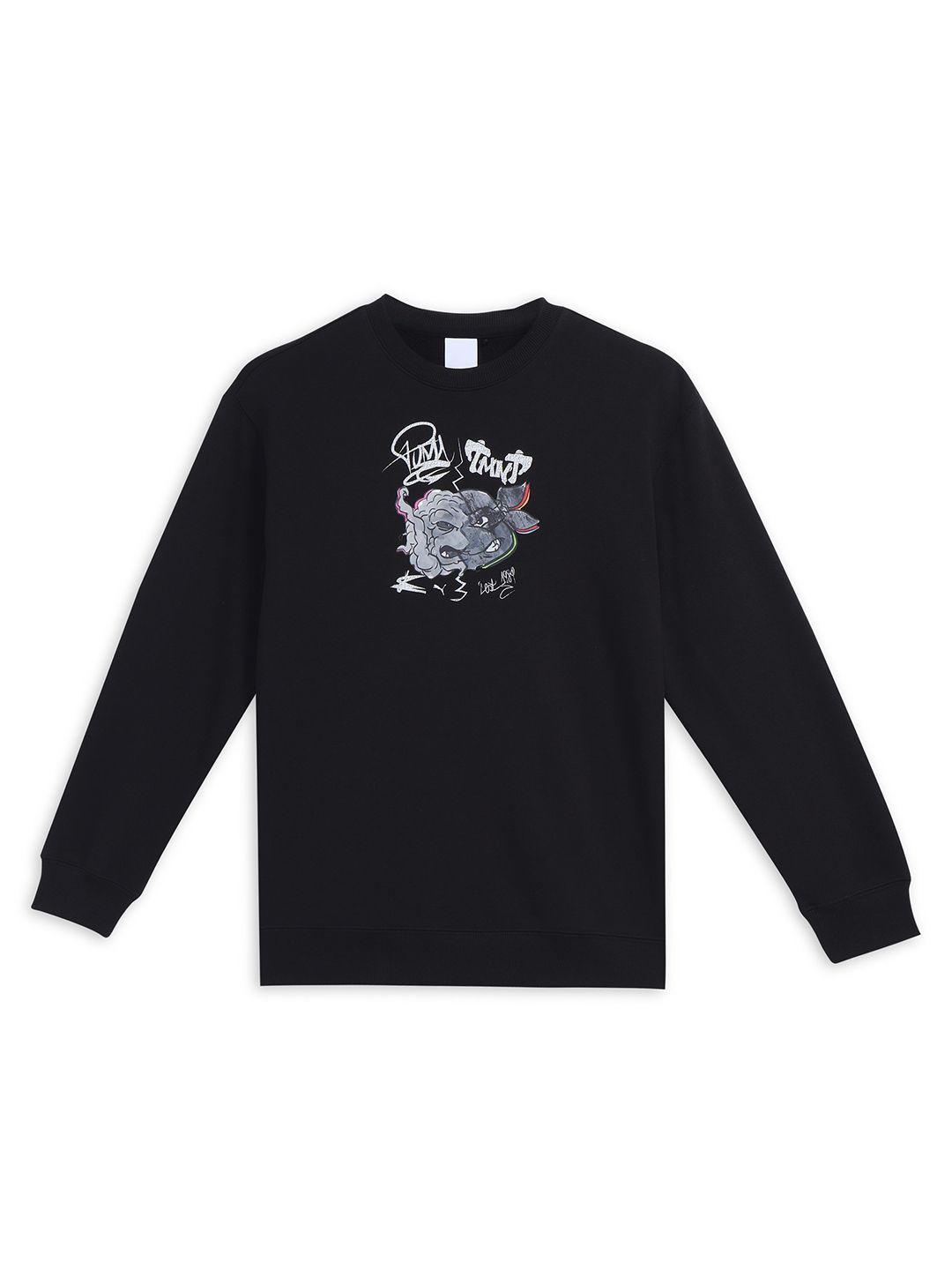 

Puma x TMNT Youth Graphic Boys Printed Cotton Relaxed Fit Sweatshirt, Black