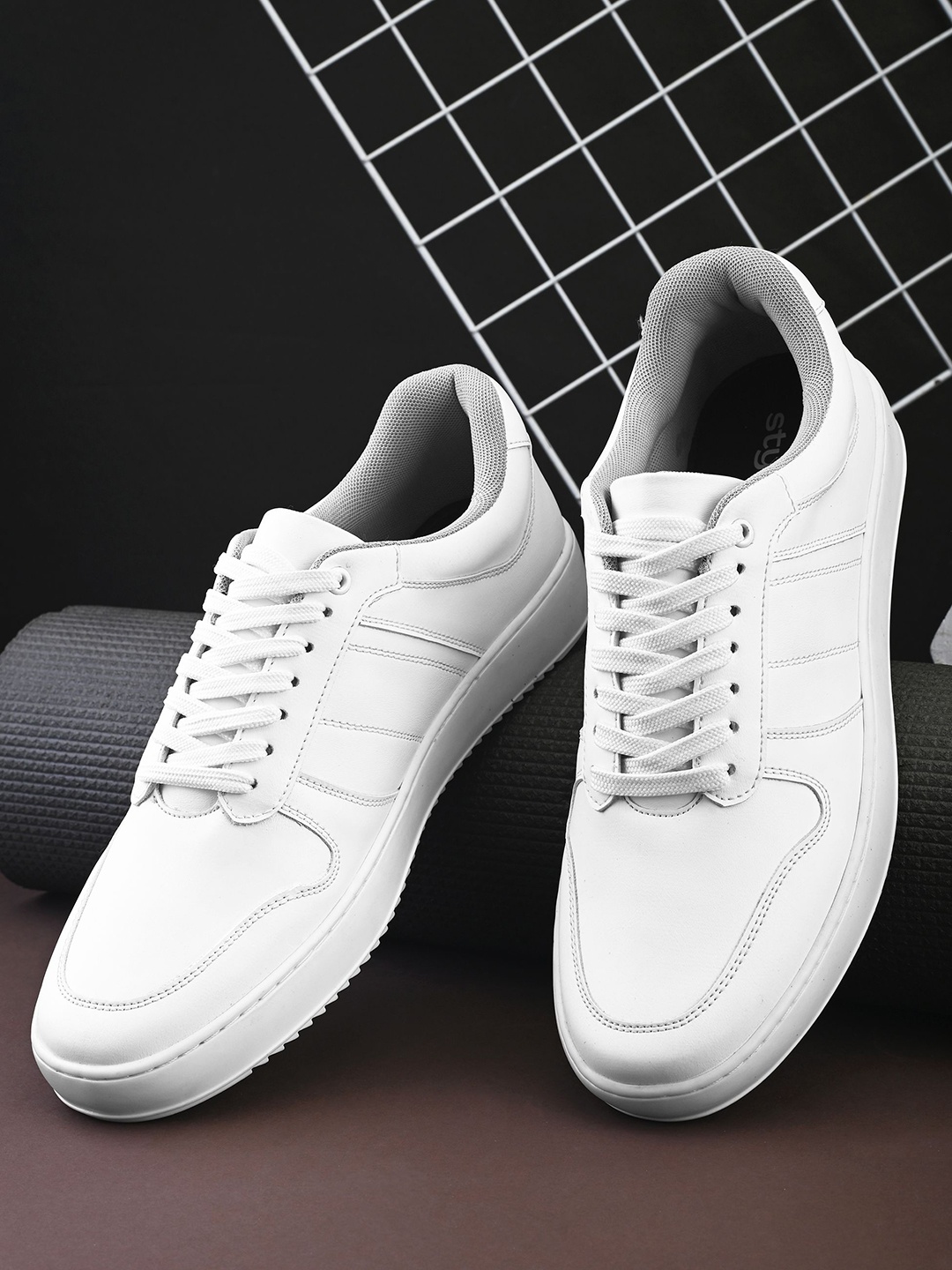 

Styli Men Casual Low Top Sneakers, White