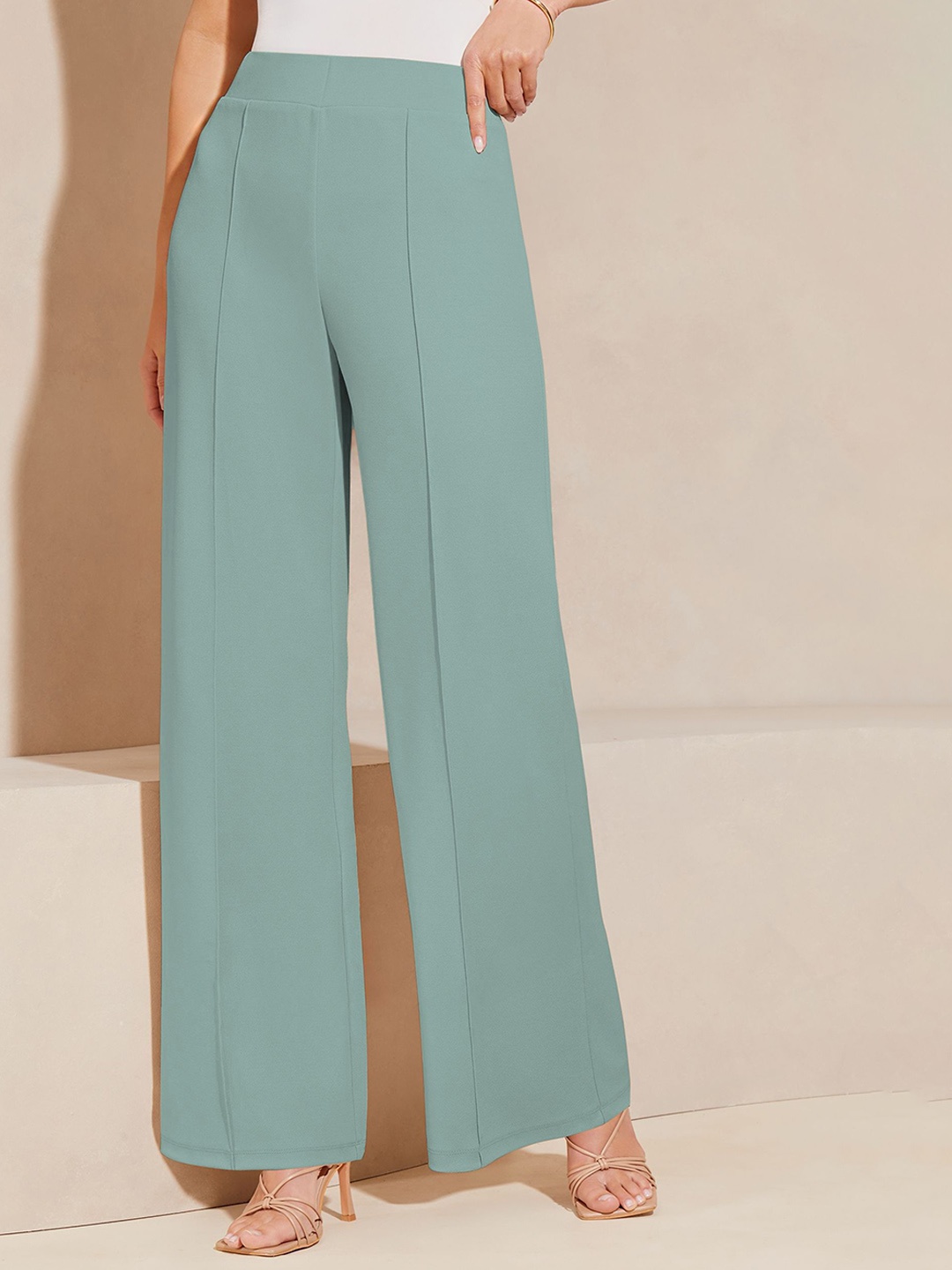 

Jinax Women Relaxed Regular Fit Trousers, Sea green