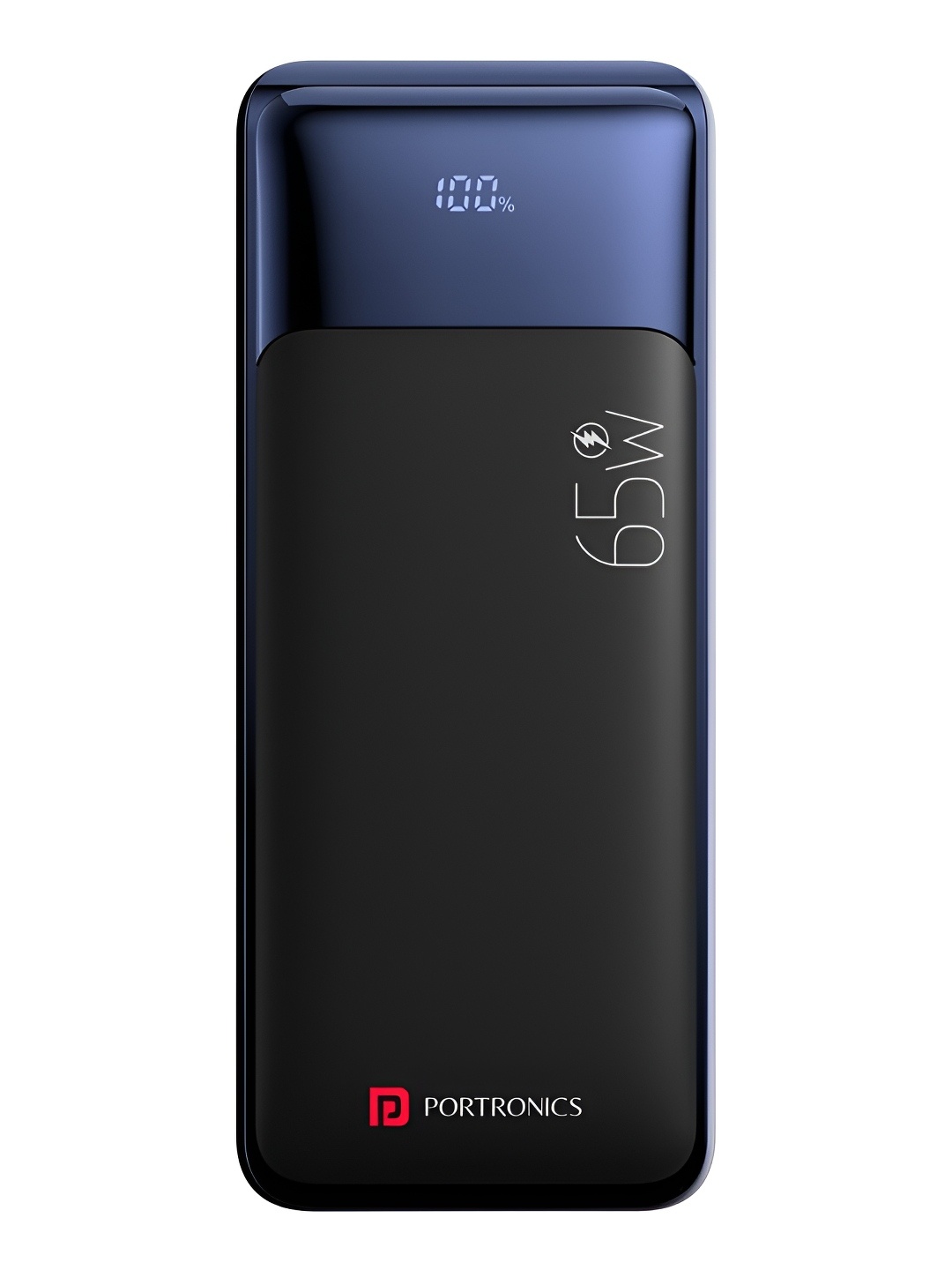

Portronics Ampbox 27K 65W 27000 mAh 4in1 Fast Charging Nano Power Bank With 2 Type C, Black