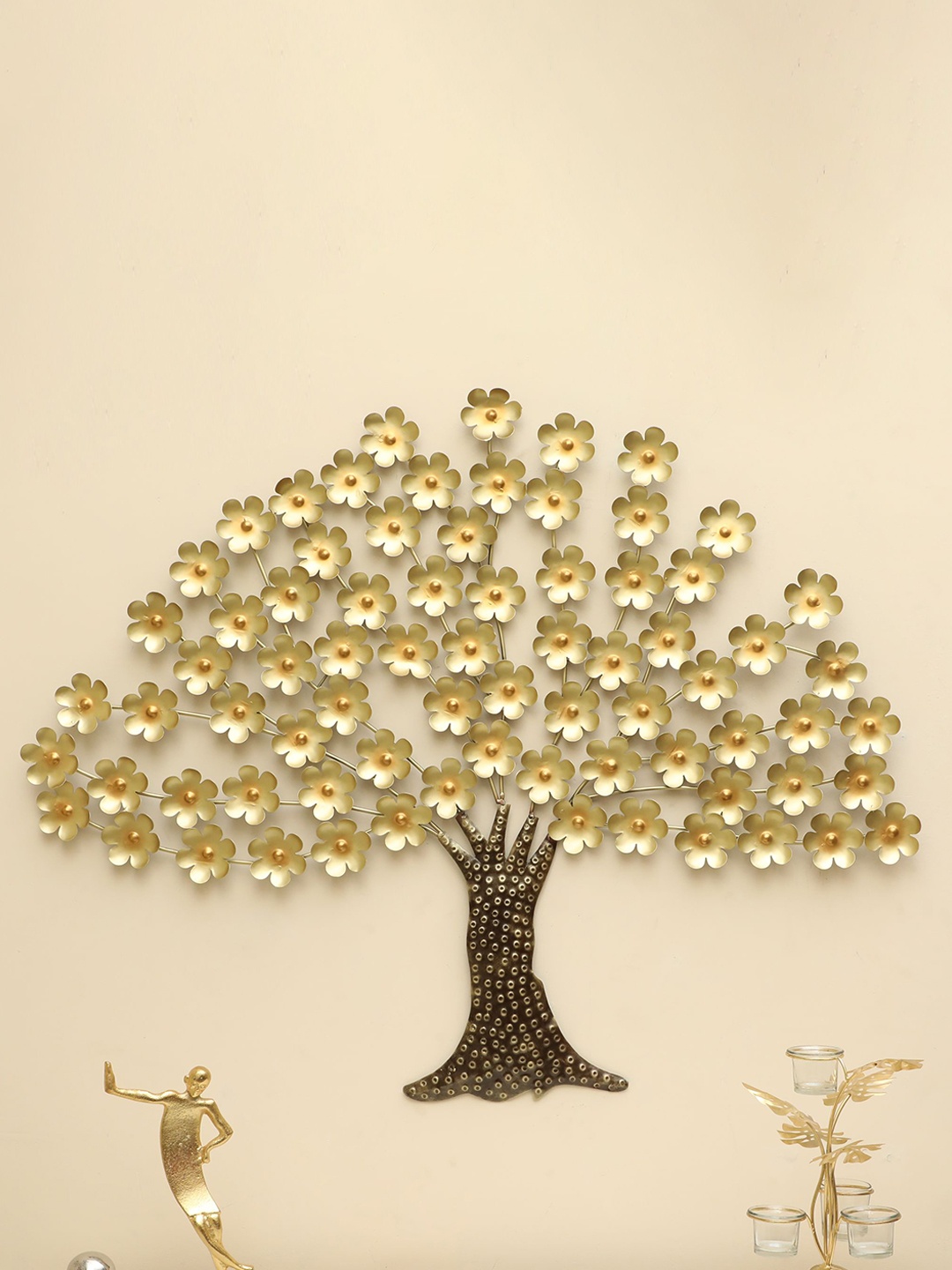 

vedas W-Sujal Gold-Toned & Brown Tree Wall Hanging