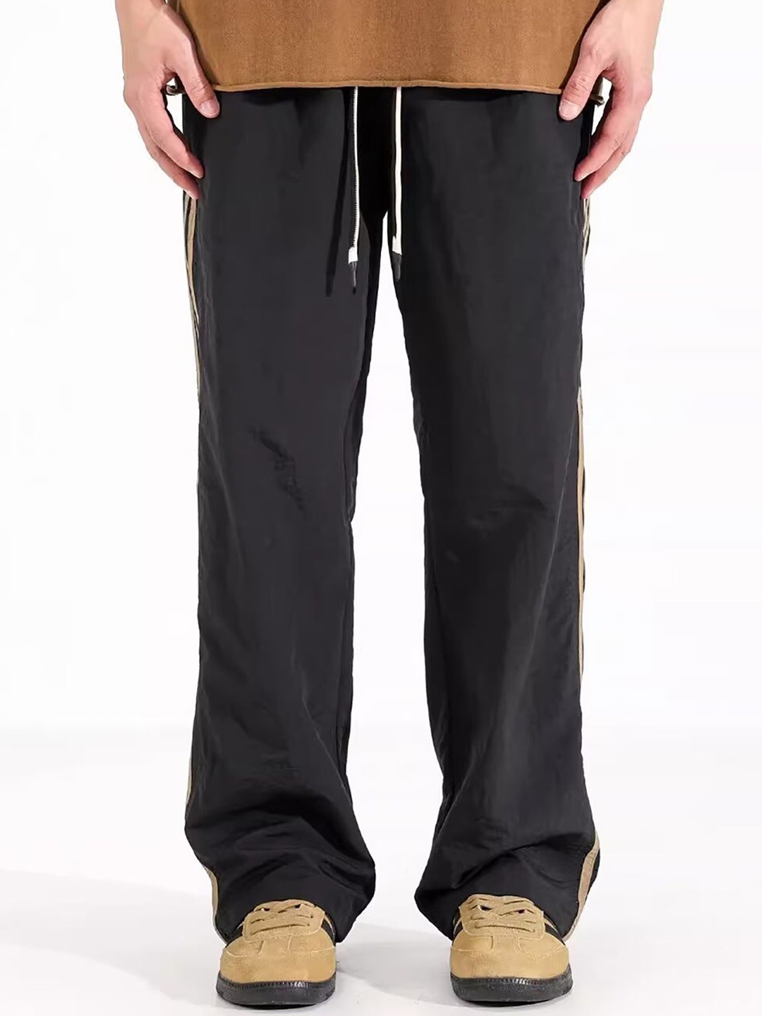 

StyleCast x Revolte Men Straight Fit Cotton Trousers, Black