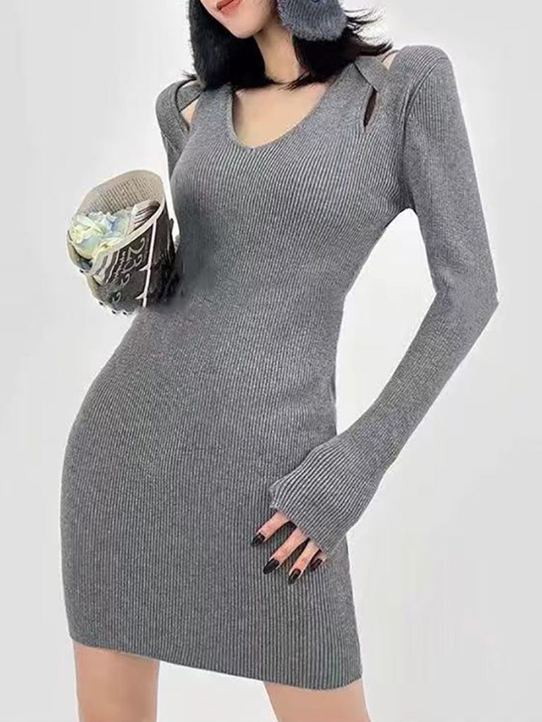 

StyleCast x Revolte Bodycon Dress, Grey