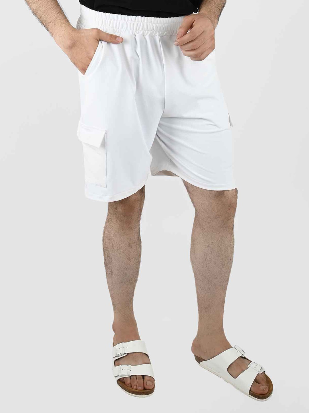 

Blissence Men Mid-Rise Lounge Shorts, White