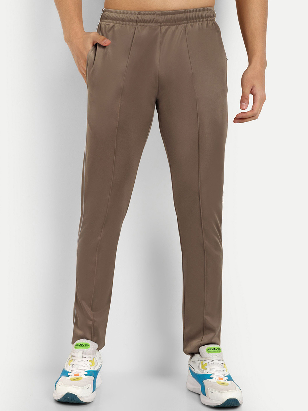 

Moda Rapido Men Slim Fit Mid Rise Track Pants, Beige