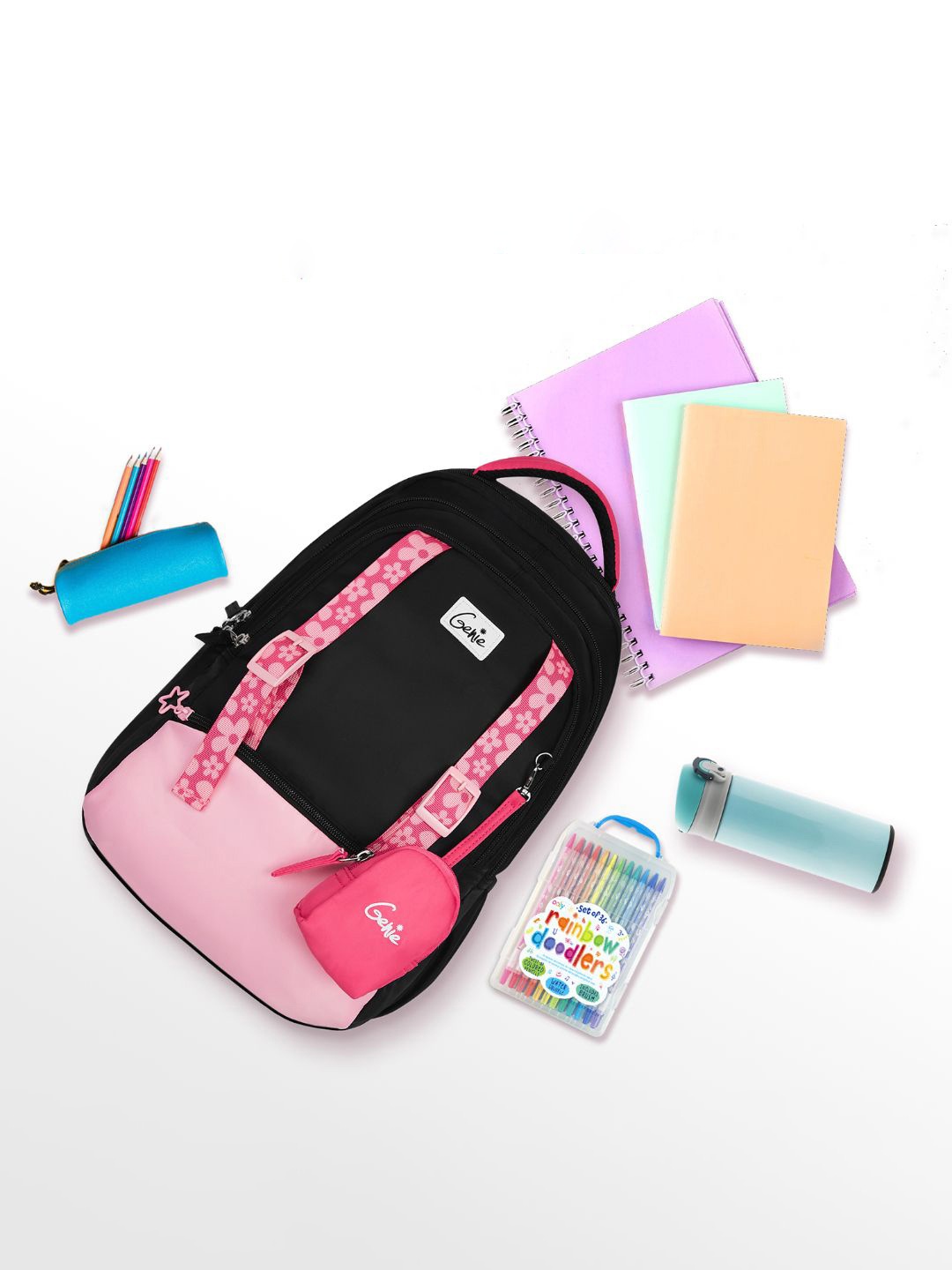 

Genie Girls Graphic Backpack, Black
