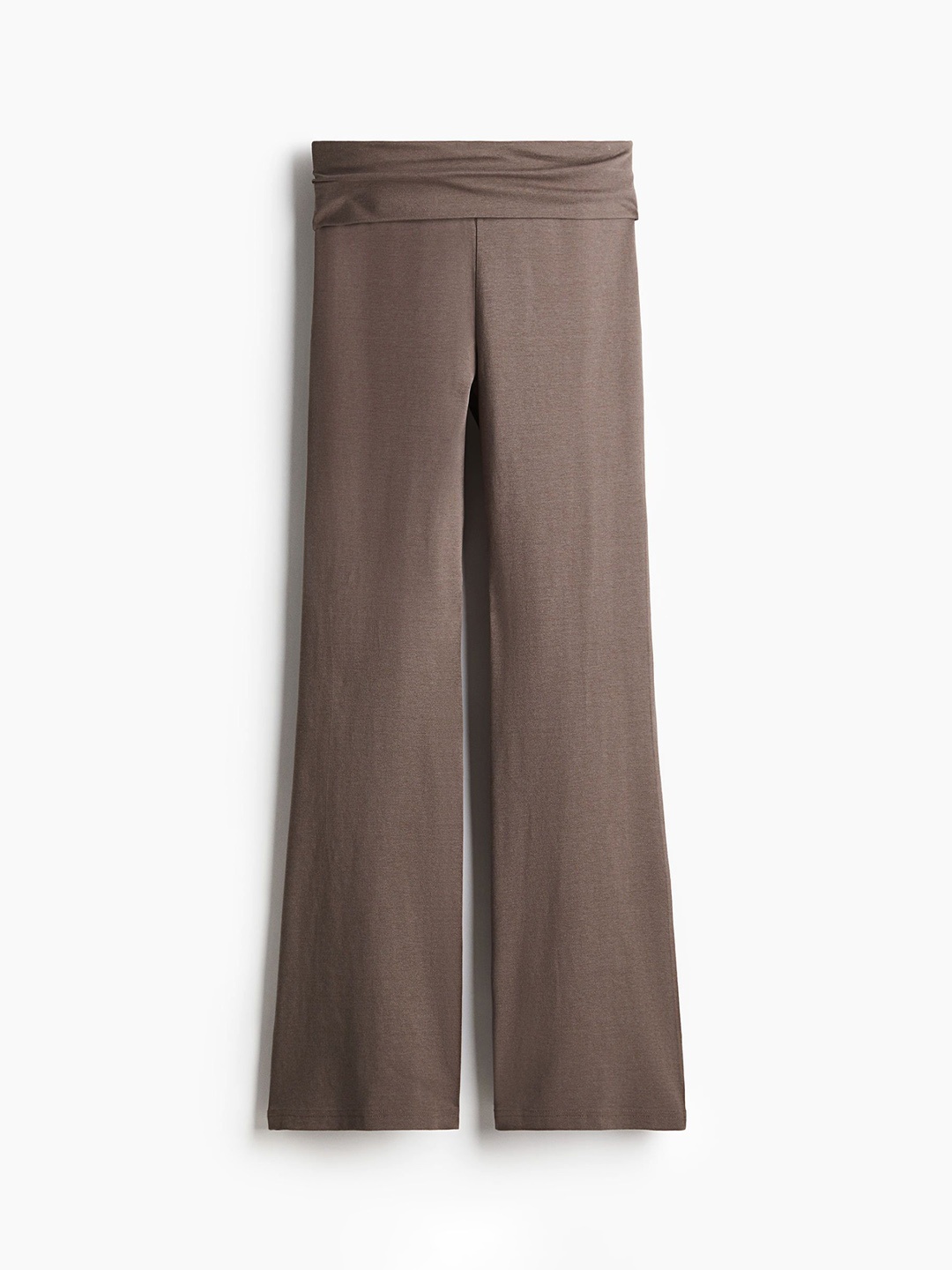 

H&M Women Flared Jersey Trousers, Beige
