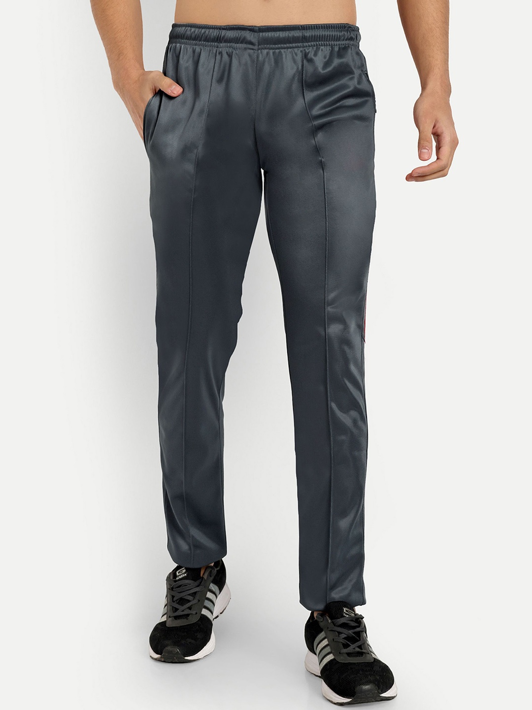 

Metronaut Men Striped Slim Fit Track Pant, Grey