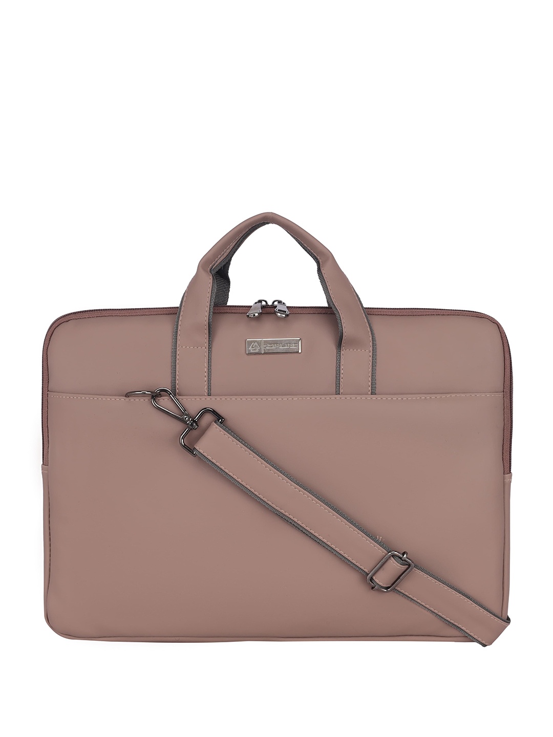 

ZIPLINE Unisex Leather Laptop Bag, Brown