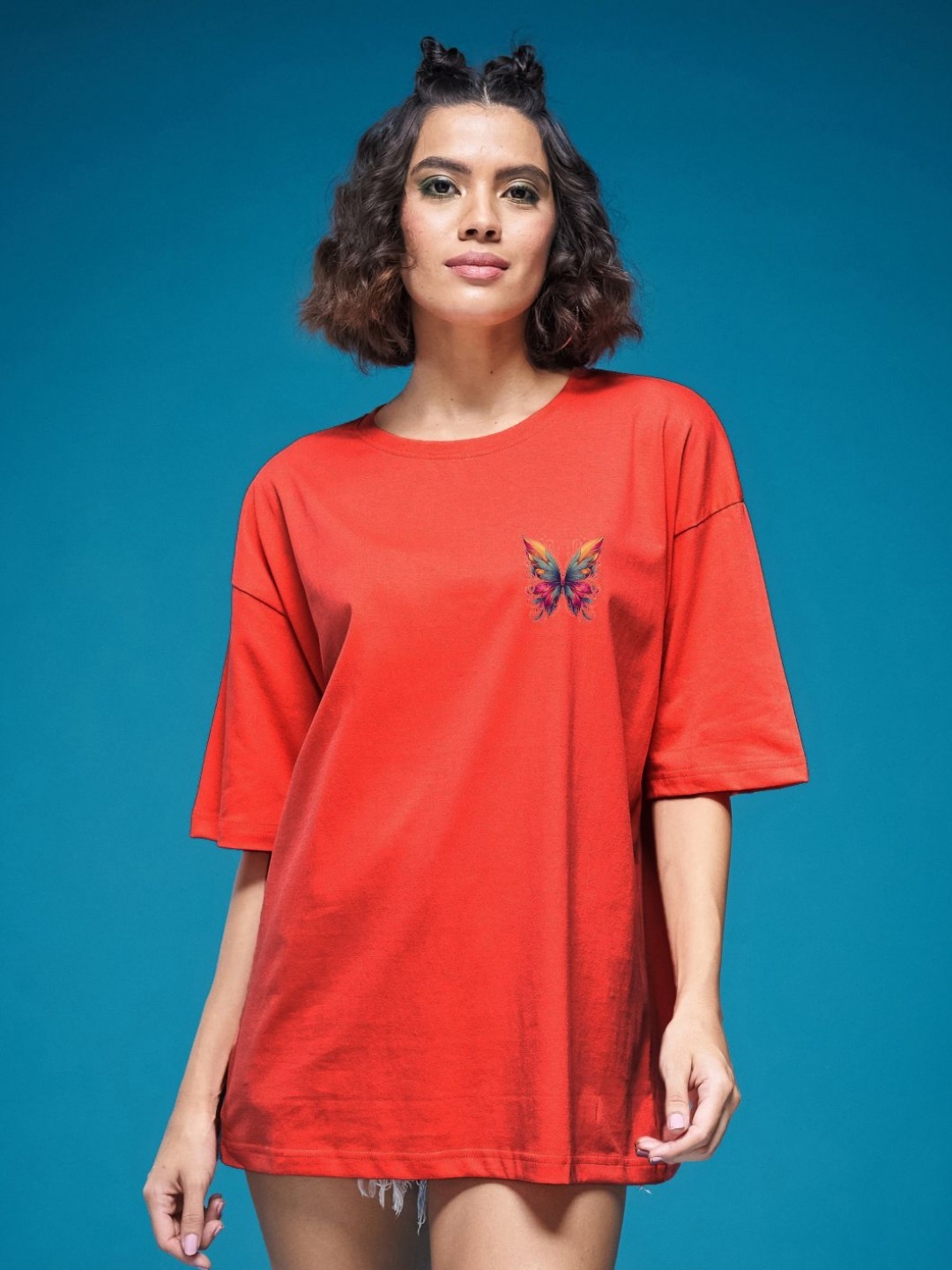 

SMARTEES Women Printed T-shirt, Orange