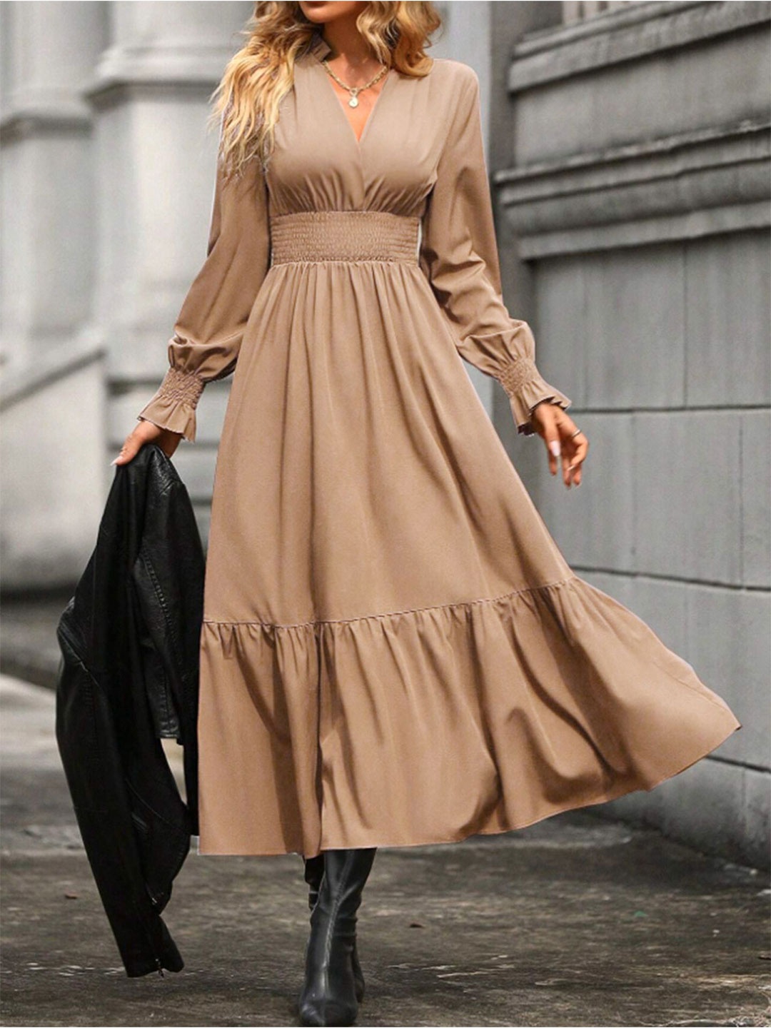 

StyleCast x Revolte A-Line Midi Dress, Khaki