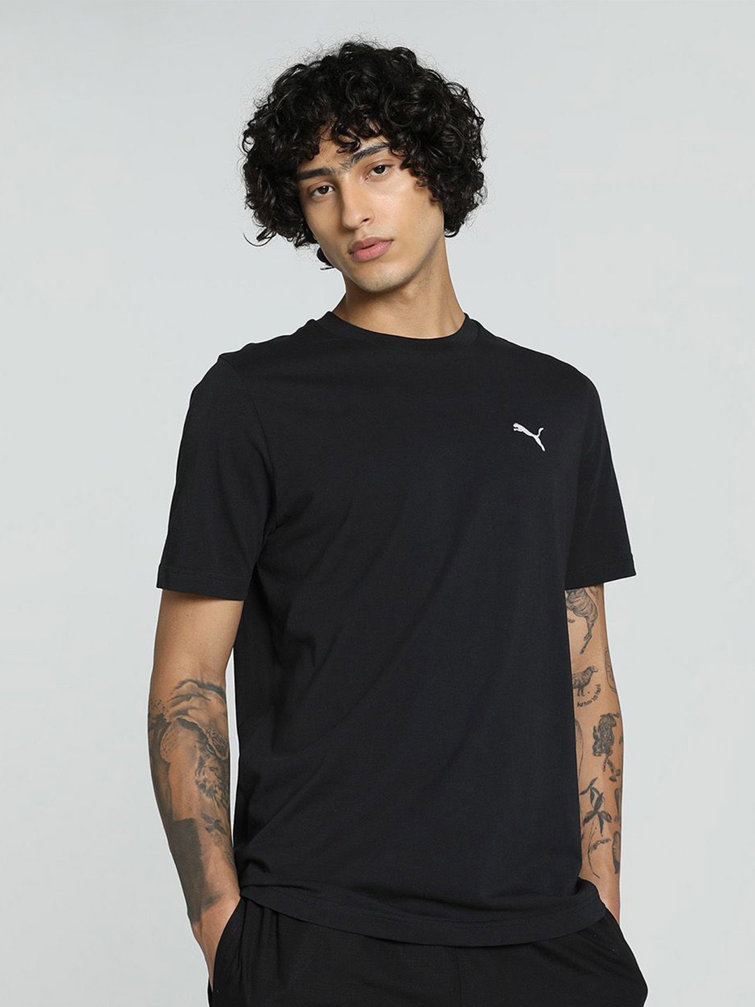 

Puma Small Logo Pure Cotton Short Sleeve T-Shirt, Black