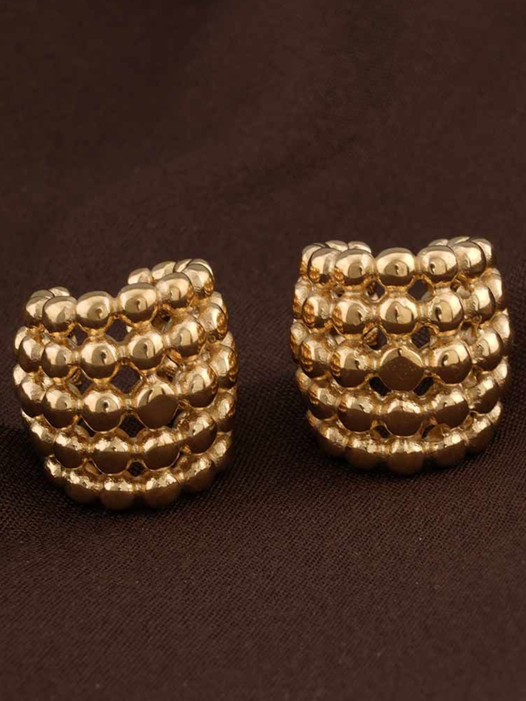 

PALMONAS Contemporary Ear Cuff Earrings, Gold