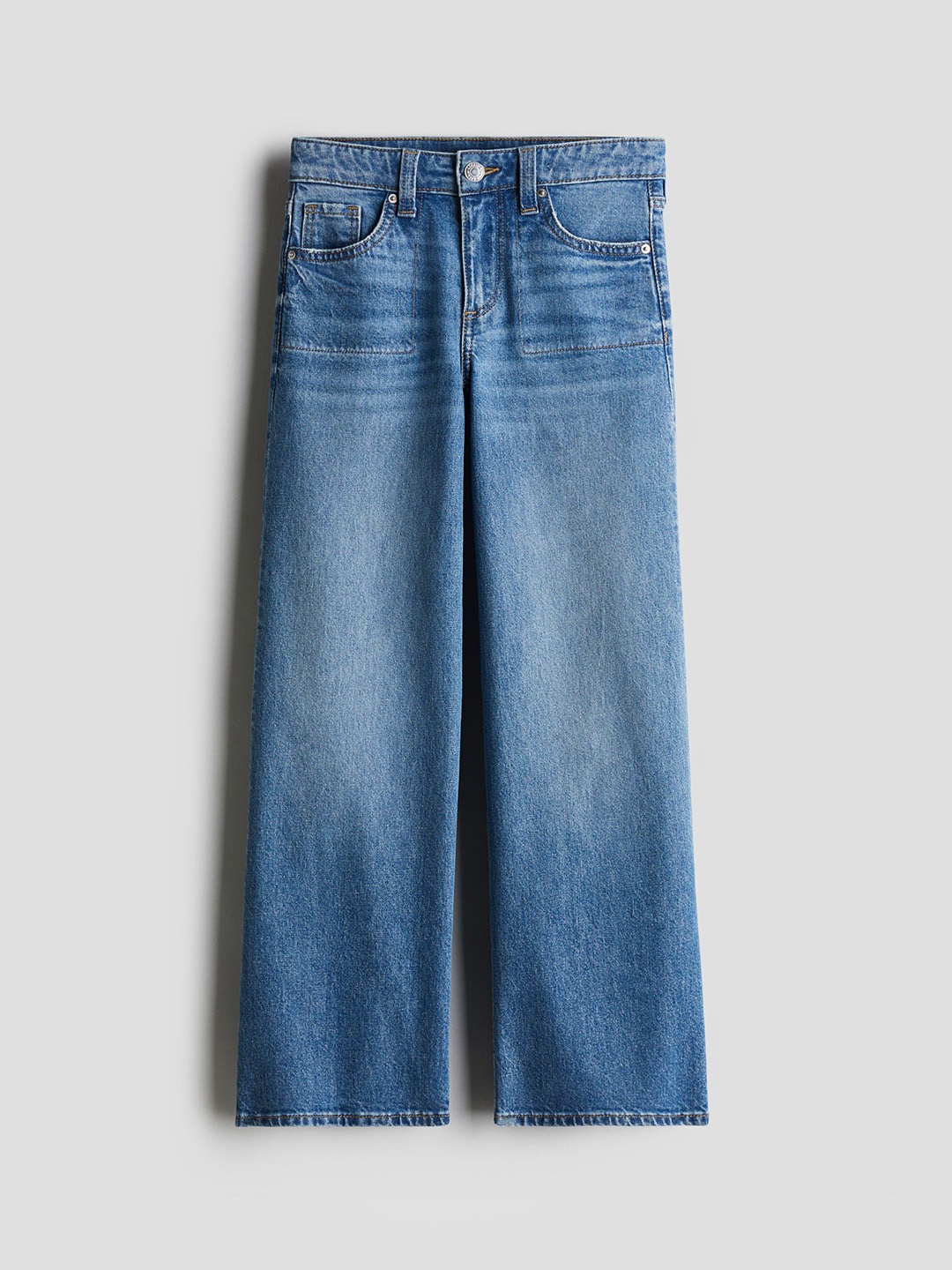 

H&M Girls Wide Leg Jeans, Blue