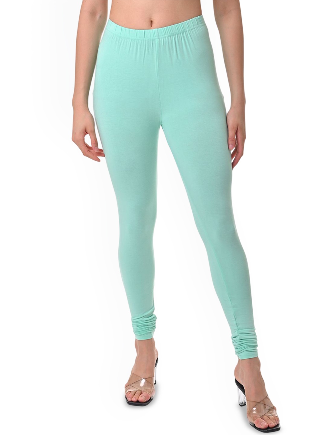 

Fly Birds Women Mid-Rise Churidar-Length Leggings, Green