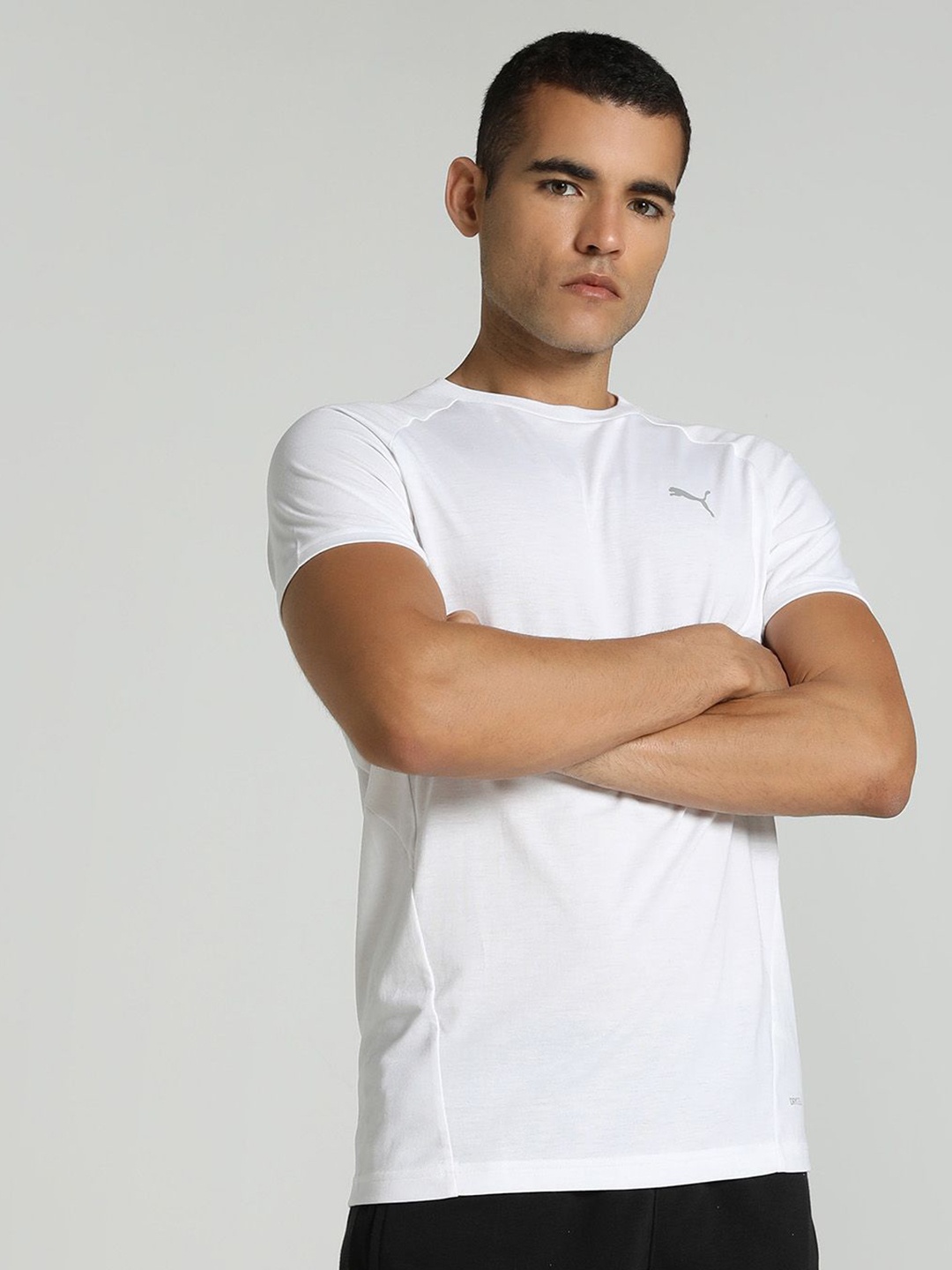 

Puma Men Evostripe Slim Fit Short Sleeve T-Shirt, White