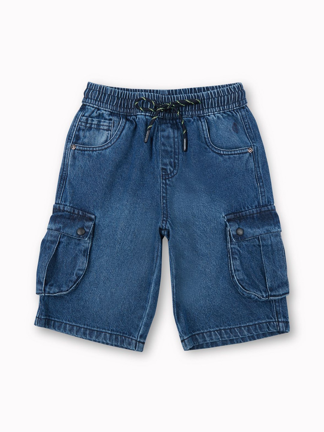 

Gini and Jony Boys Washed Denim Cargo Shorts Technology, Blue