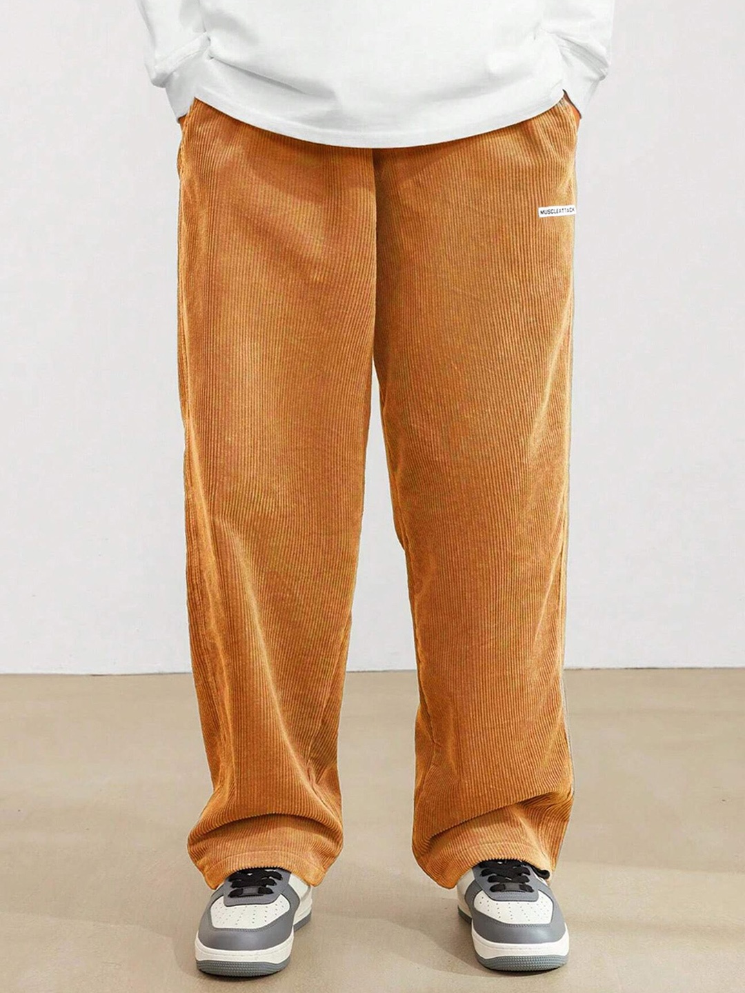 

StyleCast x Revolte Men Easy Wash Mid-Rise Joggers Trousers, Khaki