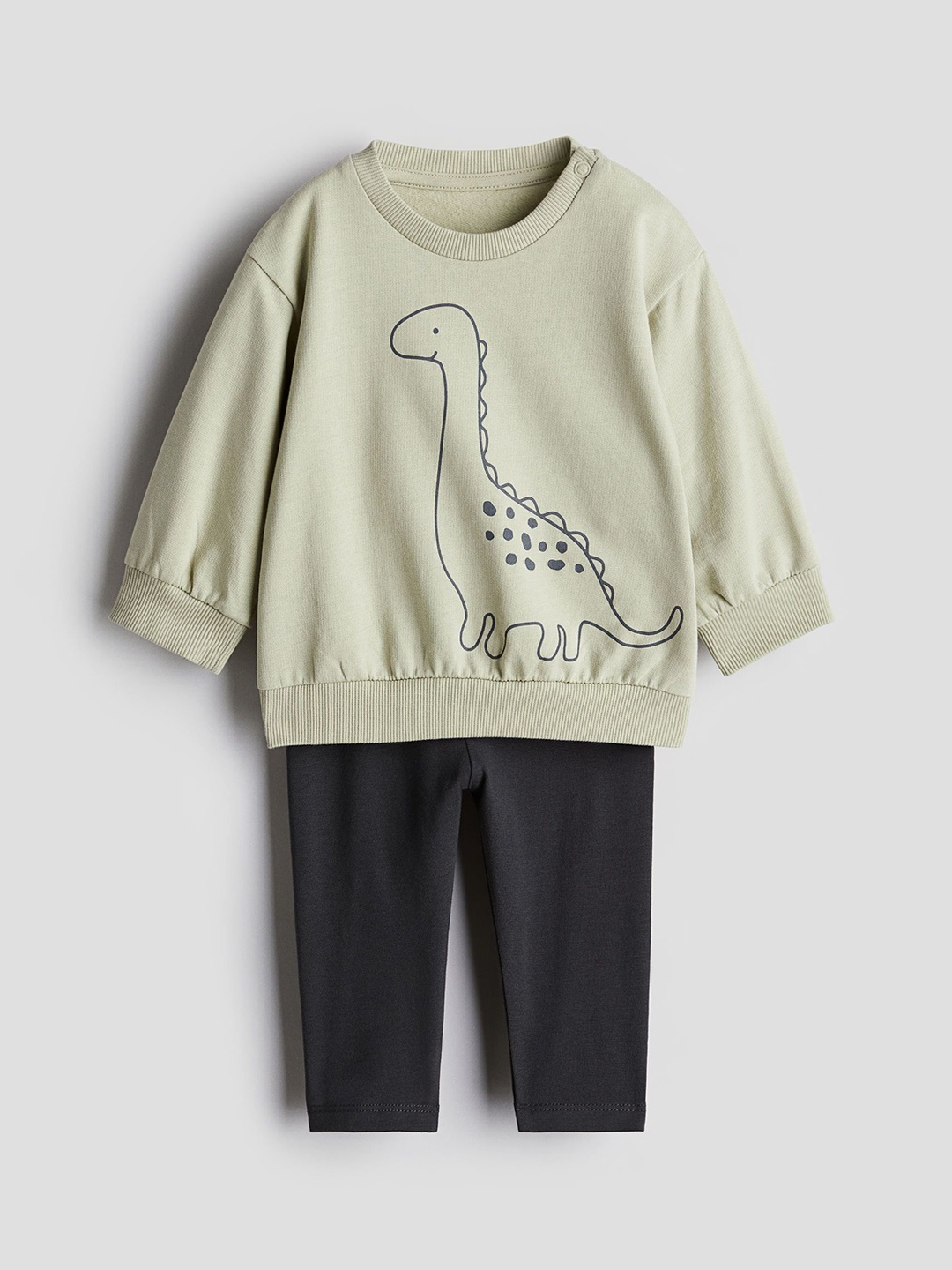 

H&M 2-Piece Sweatshirt And Leggings Set, Green