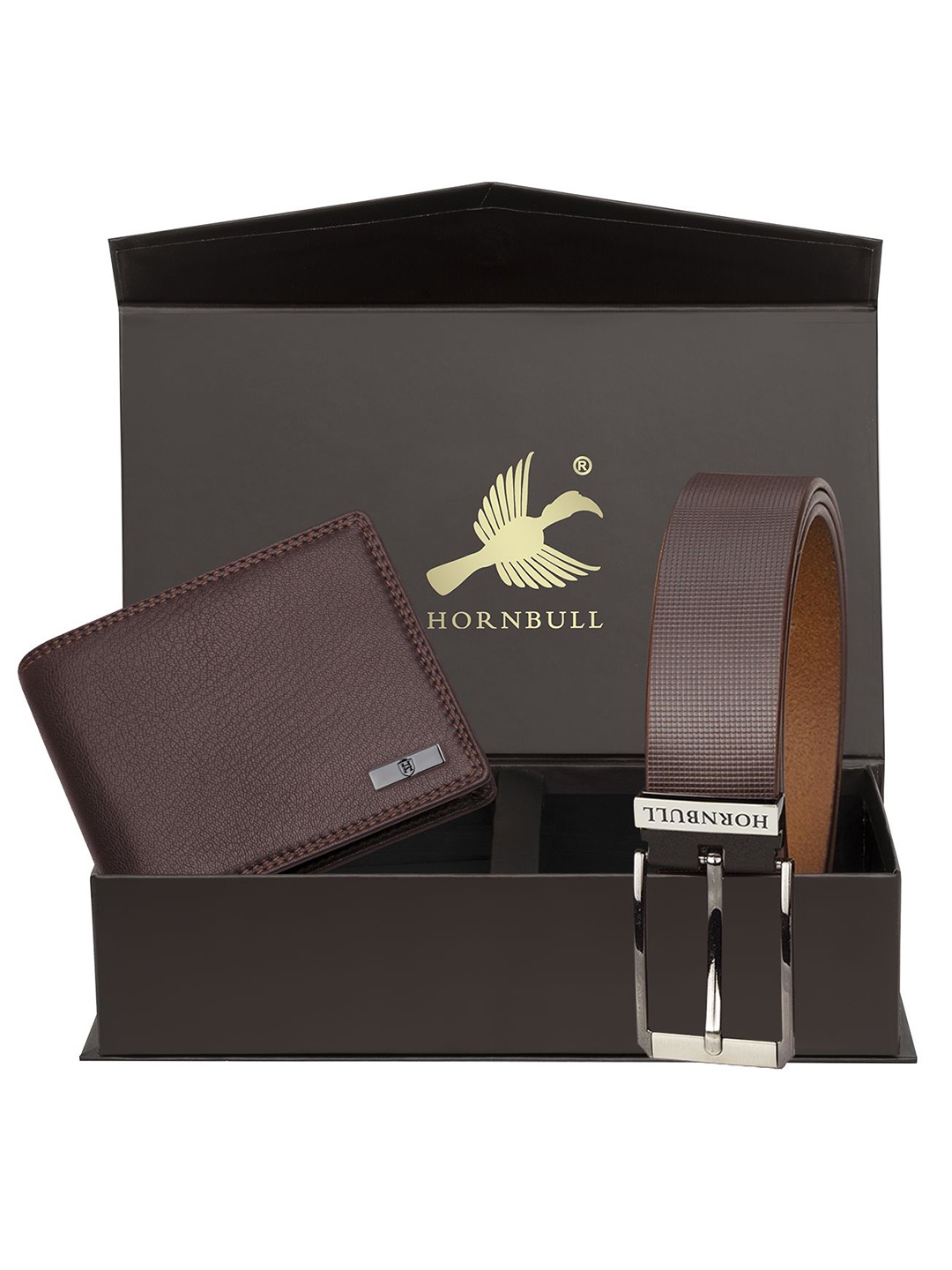

Hornbull Stella Leather RFID Protected Brown Wallet & Belt Accessory Gift Set