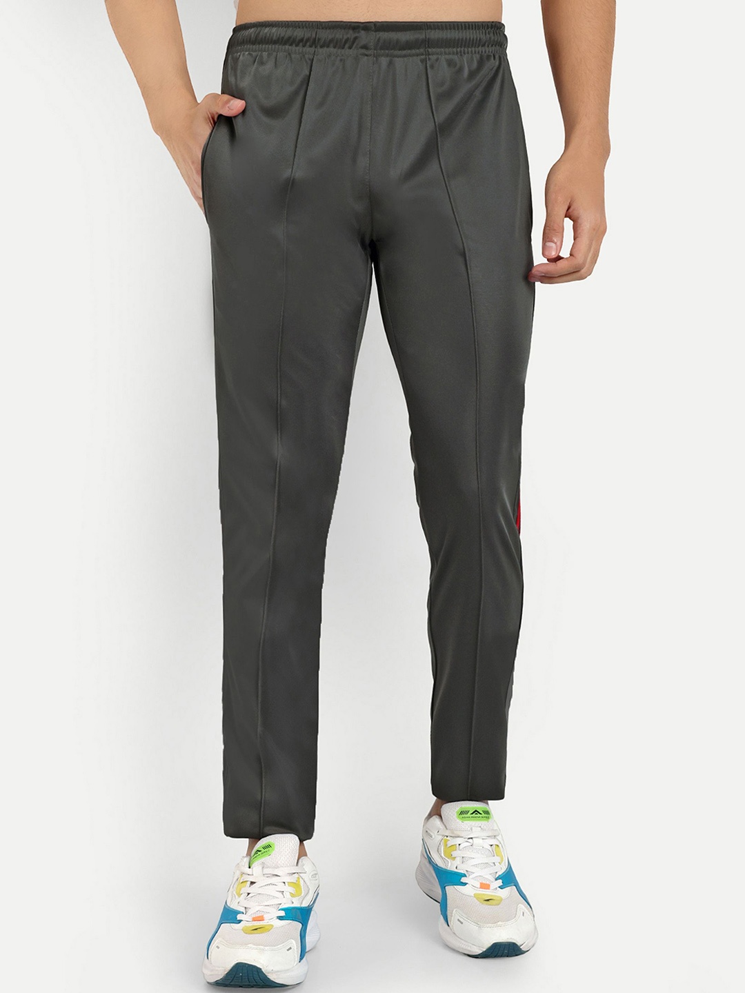 

Moda Rapido Men Striped Slim Fit Track Pants, Olive