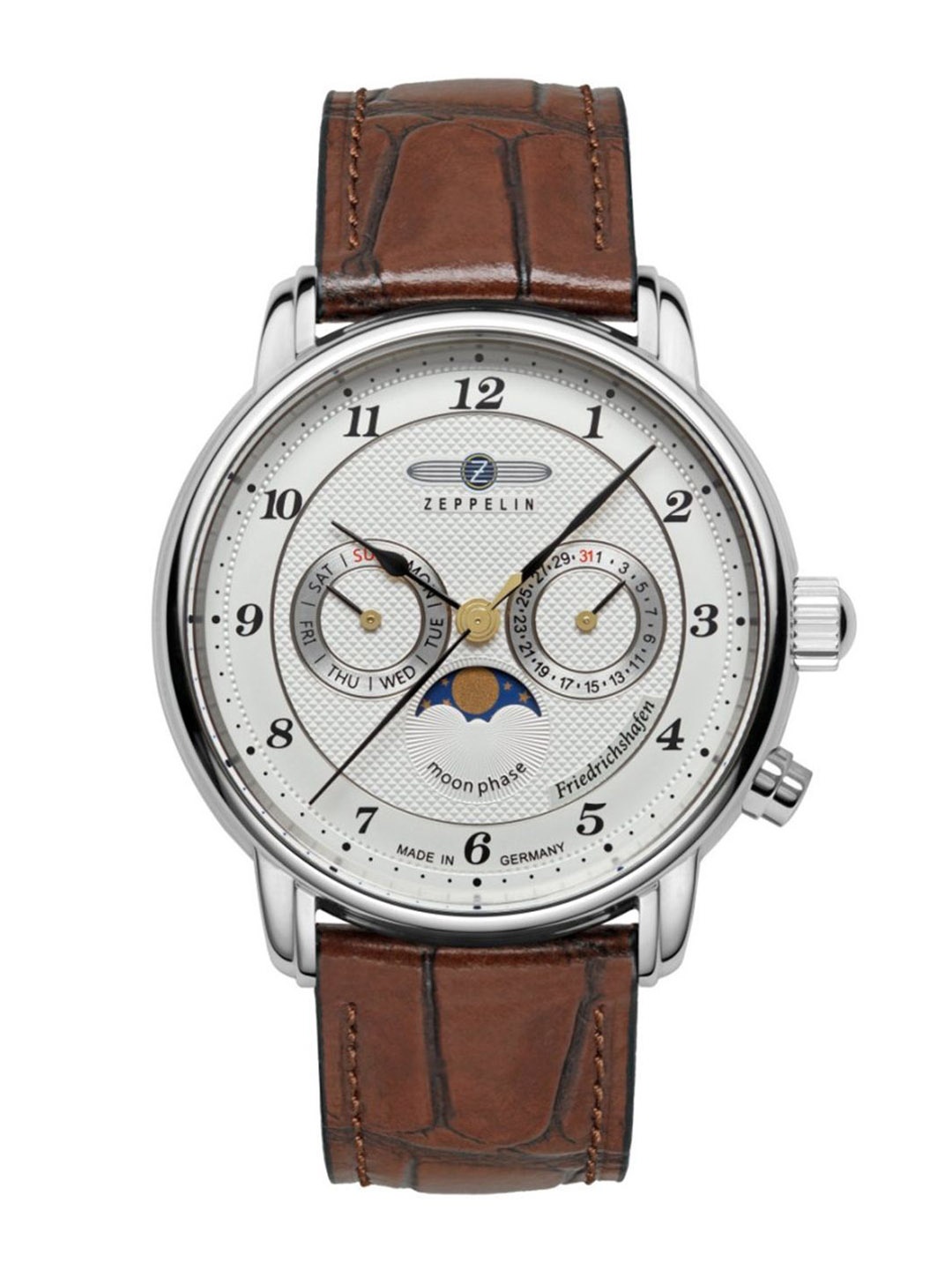 

ZEPPELIN Men Dial & Leather Straps Analogue Multi Function Watch 85361, White