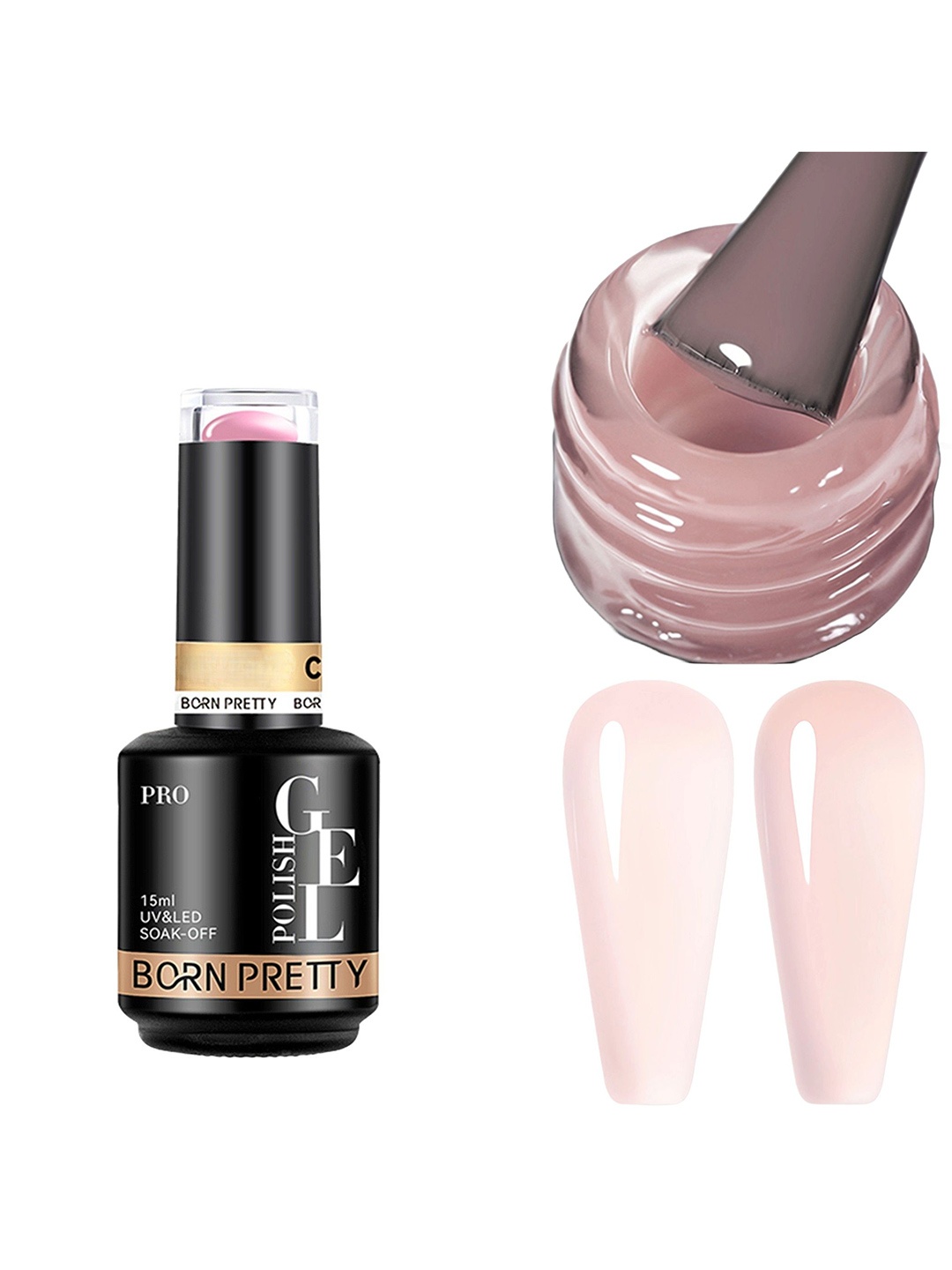 

BORN PRETTY UV & LED Soak Off Long Lasting Gel Nail Polish - 15 ml - C149, Pink