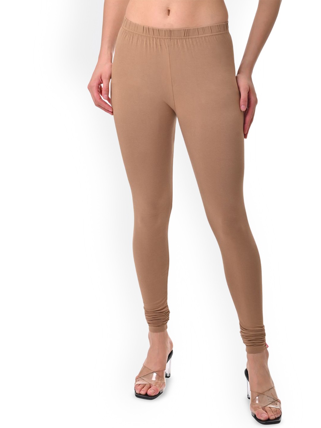 

Fly Birds Women Mid-Rise Churidar-Length Leggings, Nude