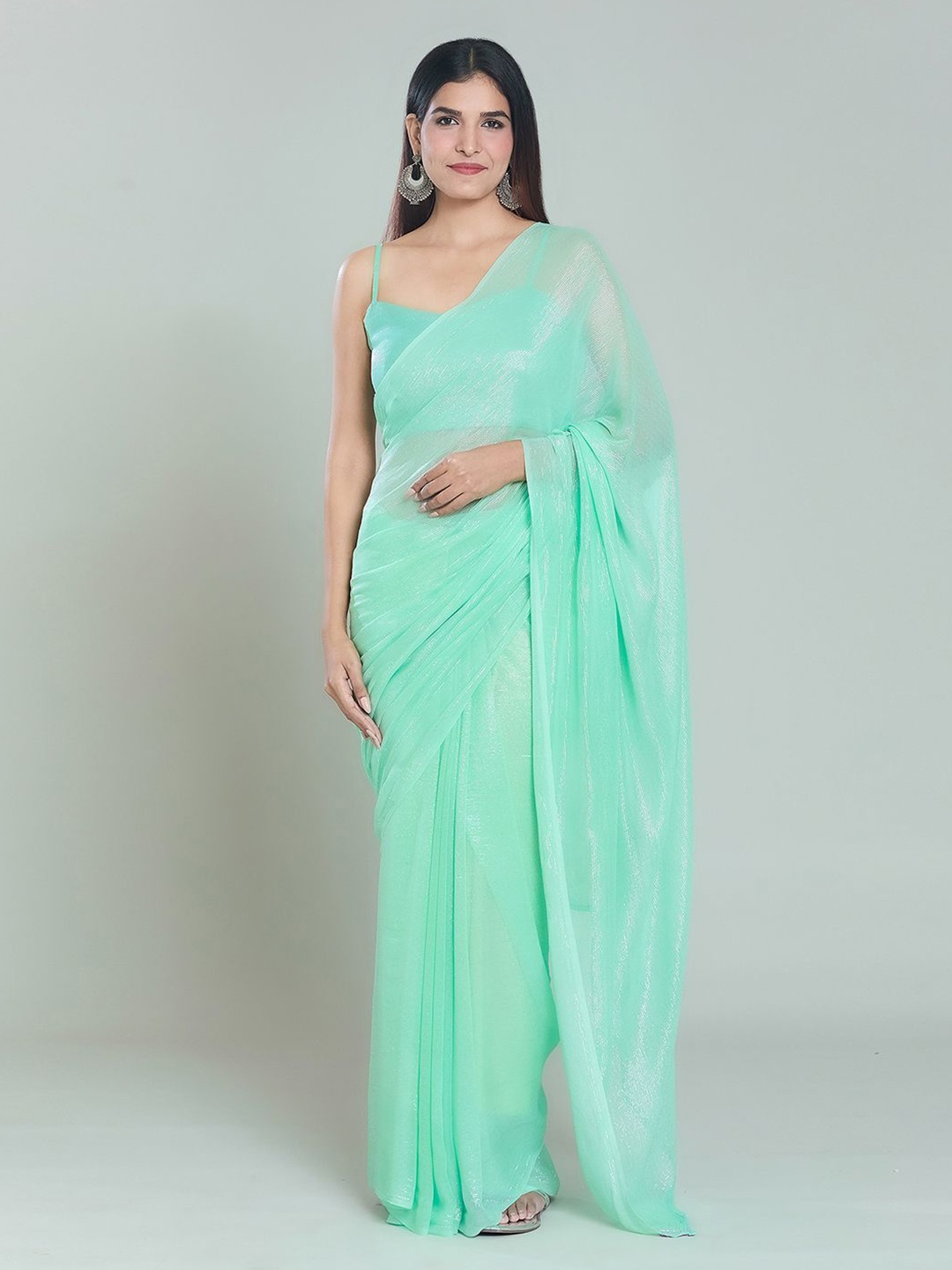 

Samyukta Singhania Pure Silk Bomkai silk Saree, Green