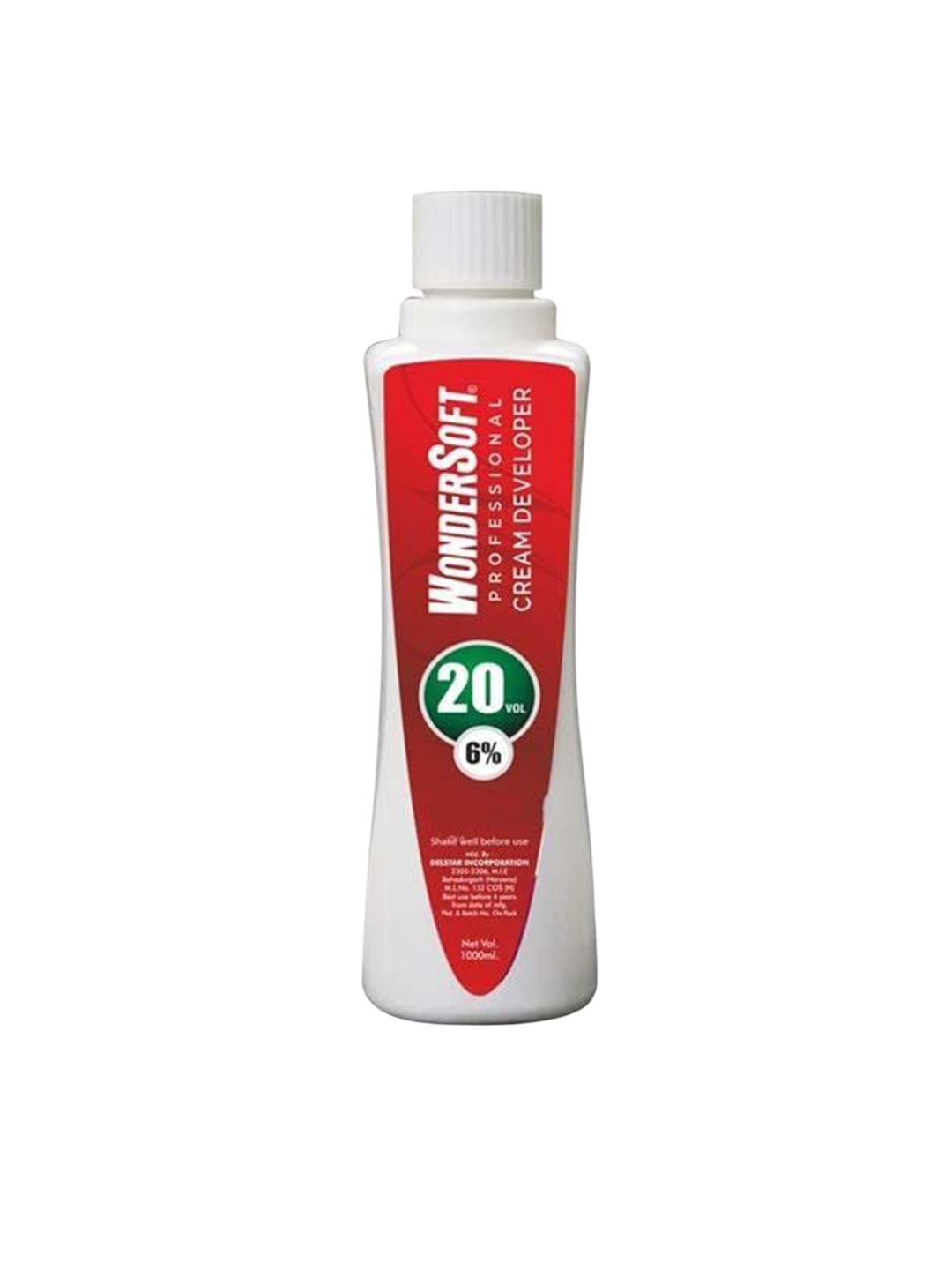 

WonderSoft Professional Cream Developer 20 Volume (6%) Hair Colour - 500 ml, Red