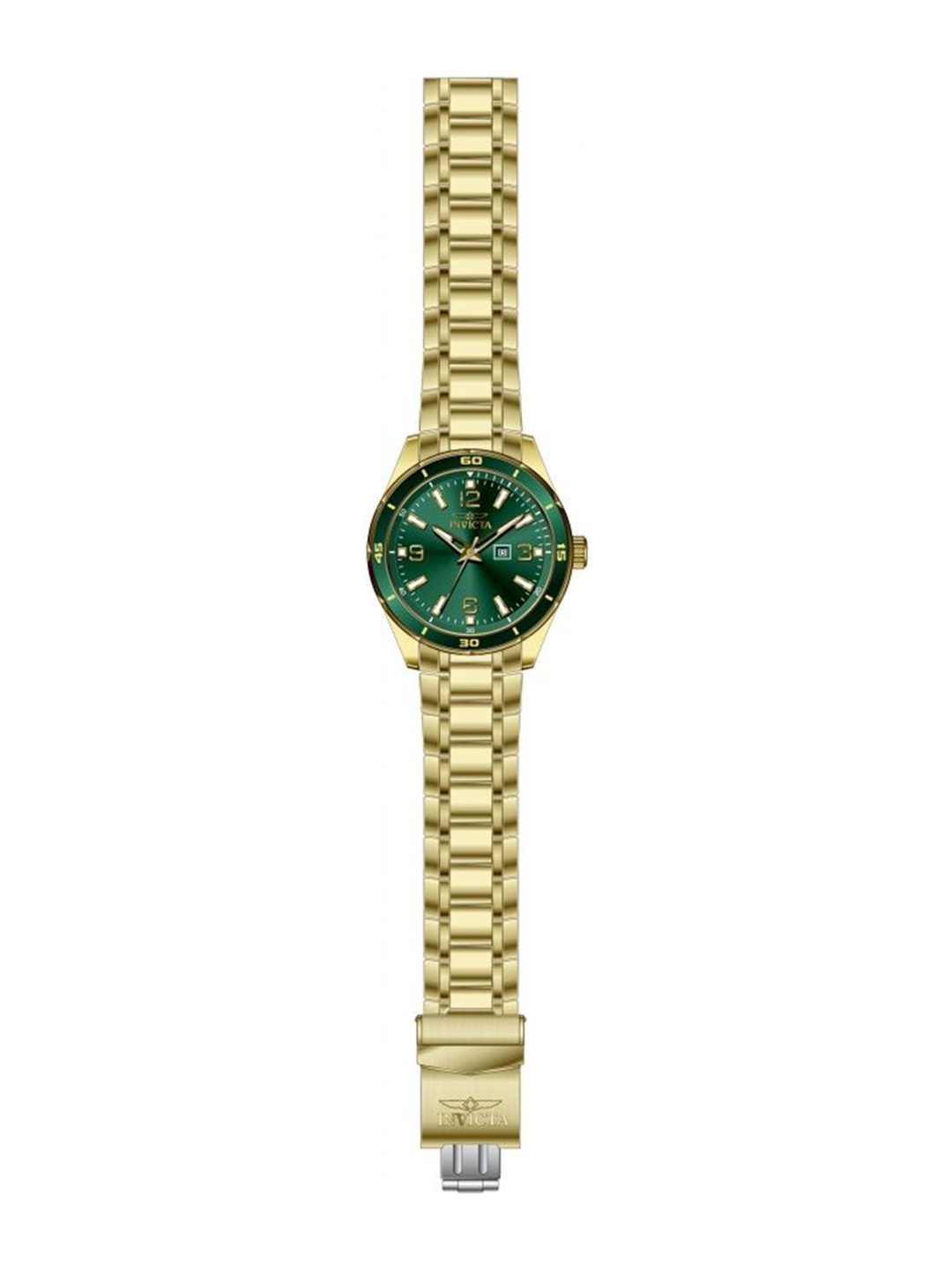 

Invicta Men Dial & Stainless Steel Bracelet Style Straps Analogue Watch 46675, Gold