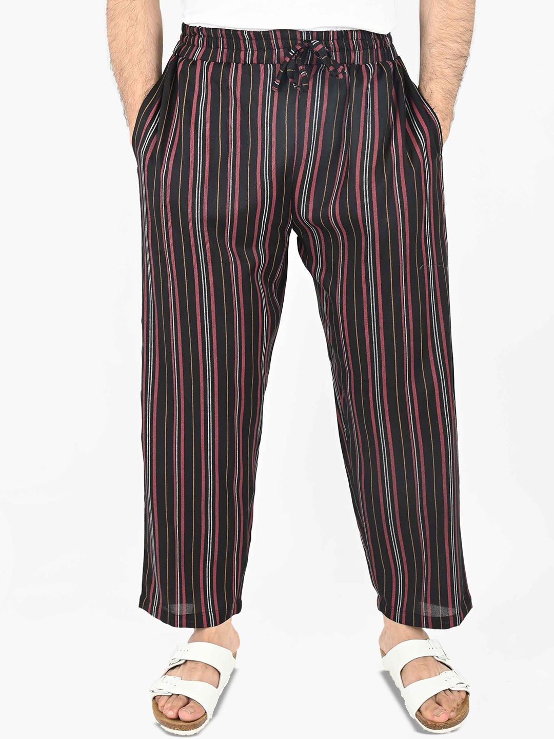 

Blissence Printed Cotton Lounge Pants, Black