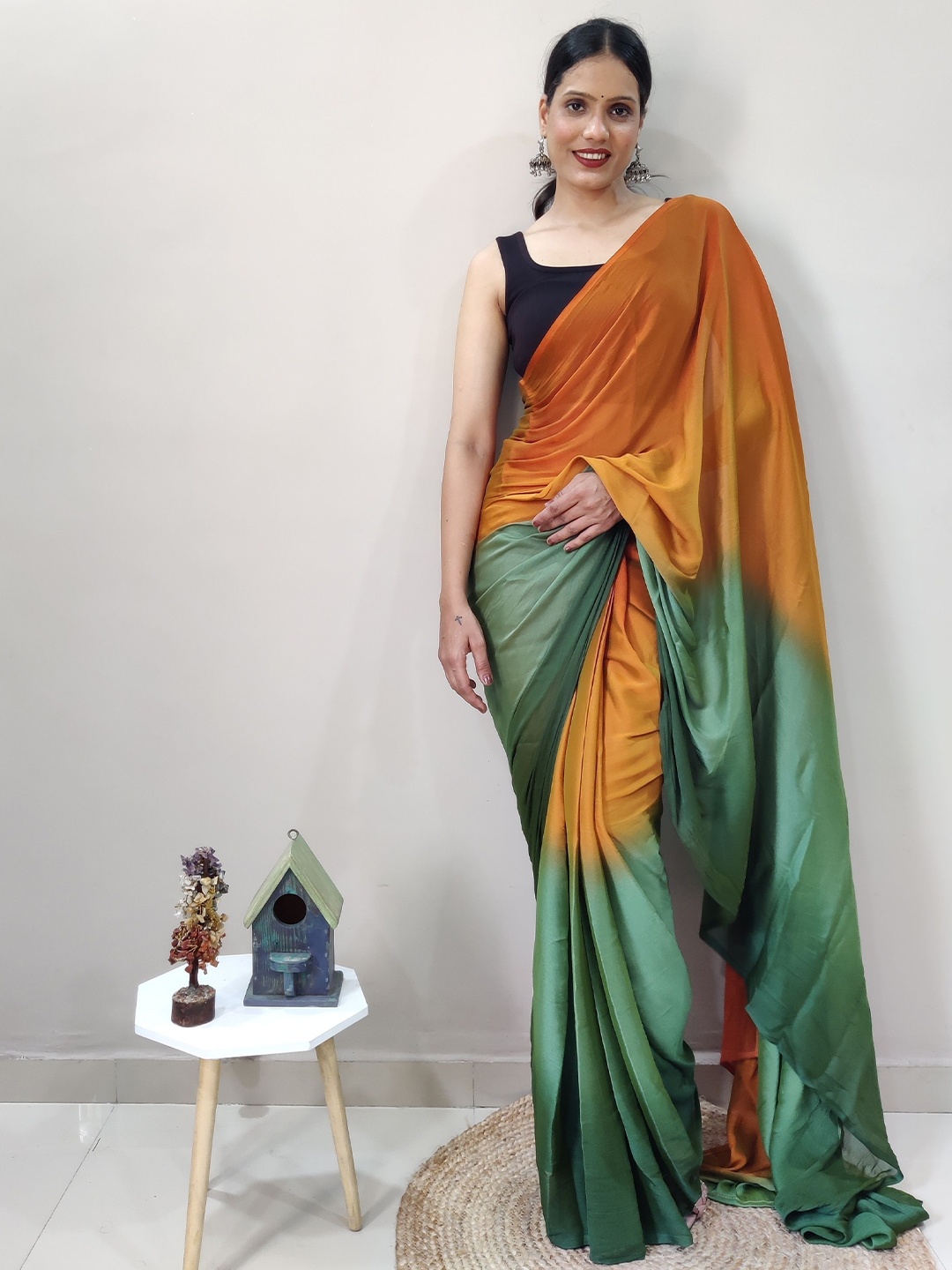 

bansari textiles Ombre Dyed Kota Saree, Mustard