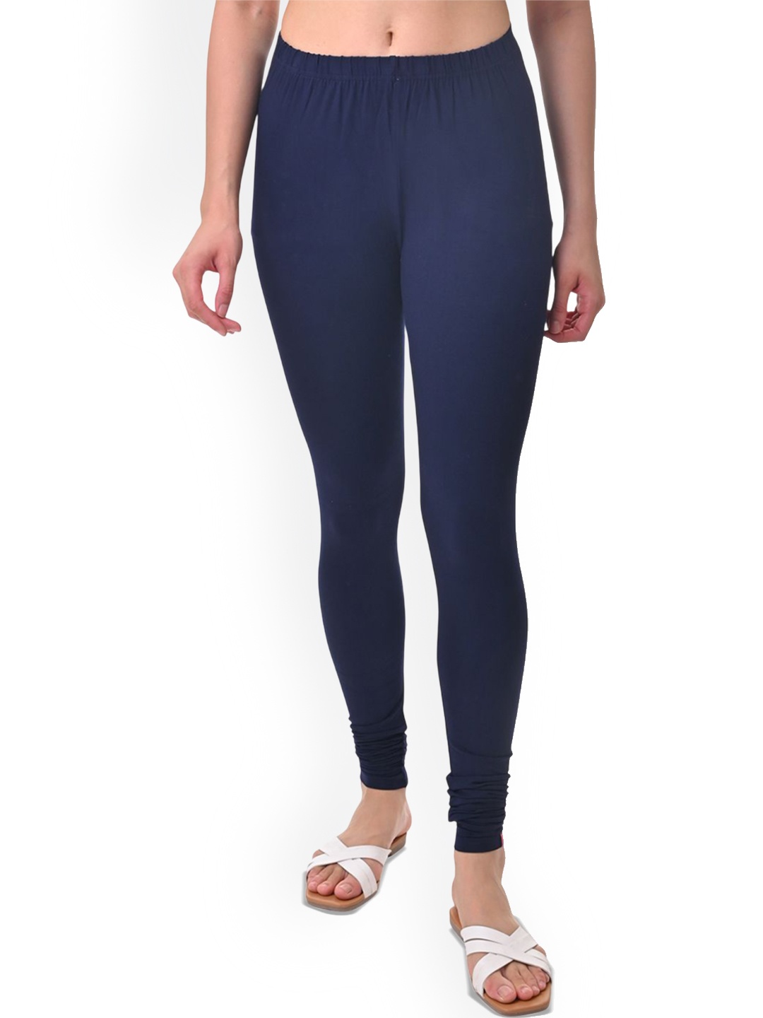 

Fly Birds Women Mid-Rise Churidar-Length Leggings, Navy blue