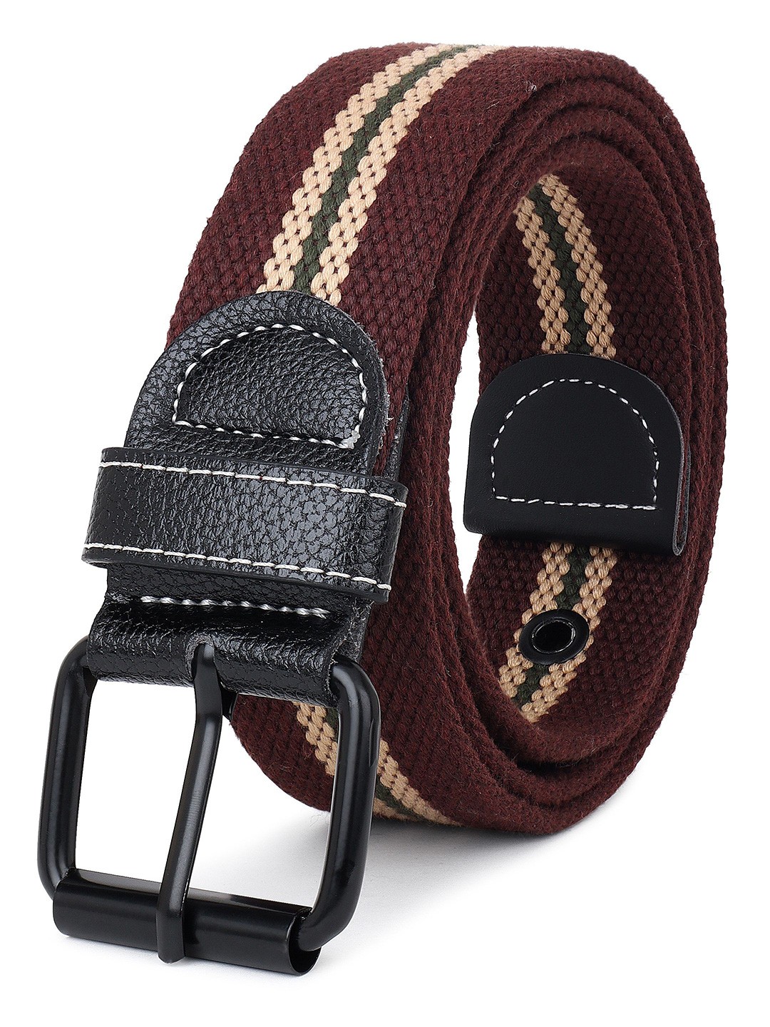 

Metronaut Men Textured Formal Belt, Maroon
