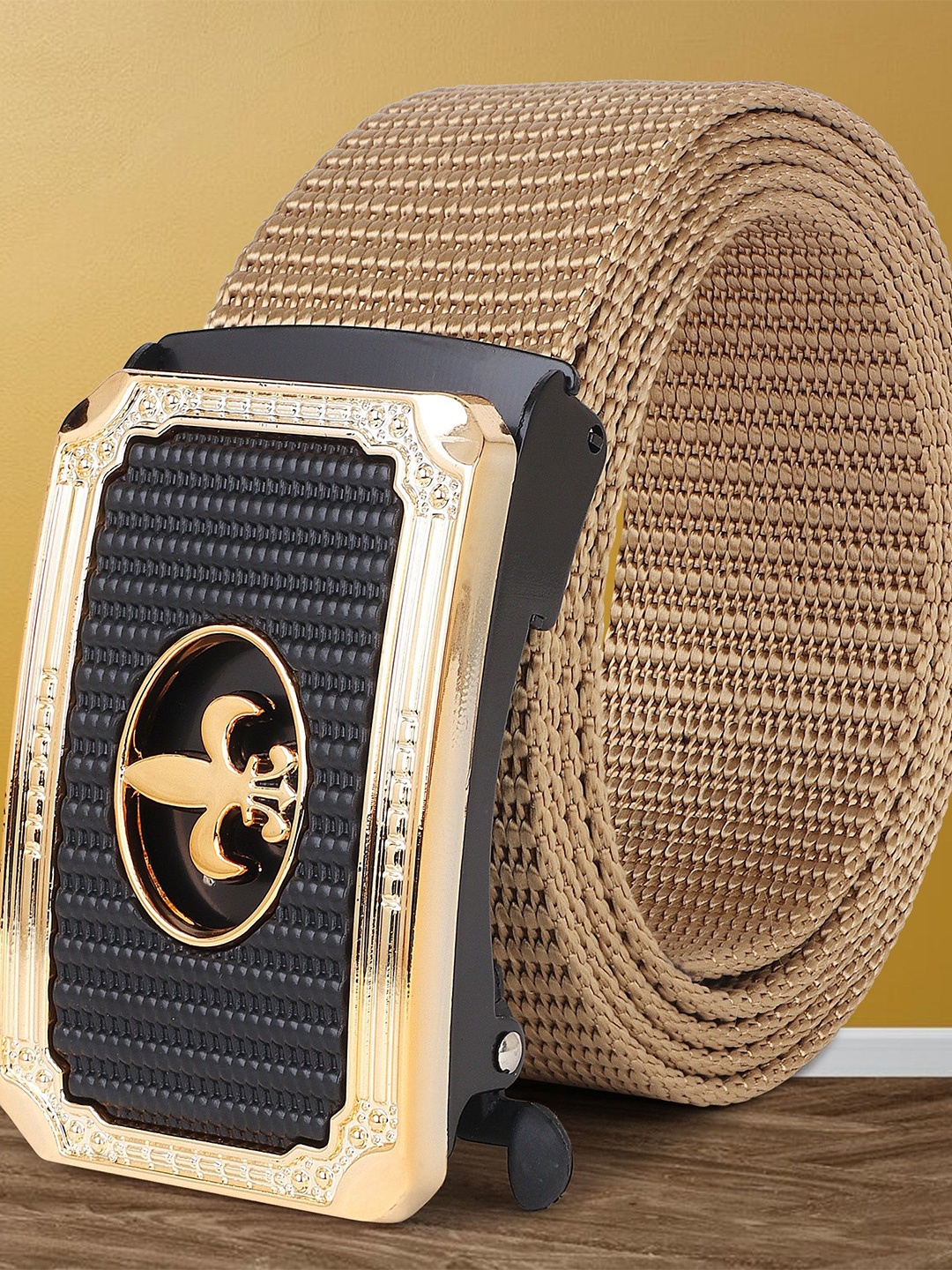 

Metronaut Men Textured Formal Belt, Cream