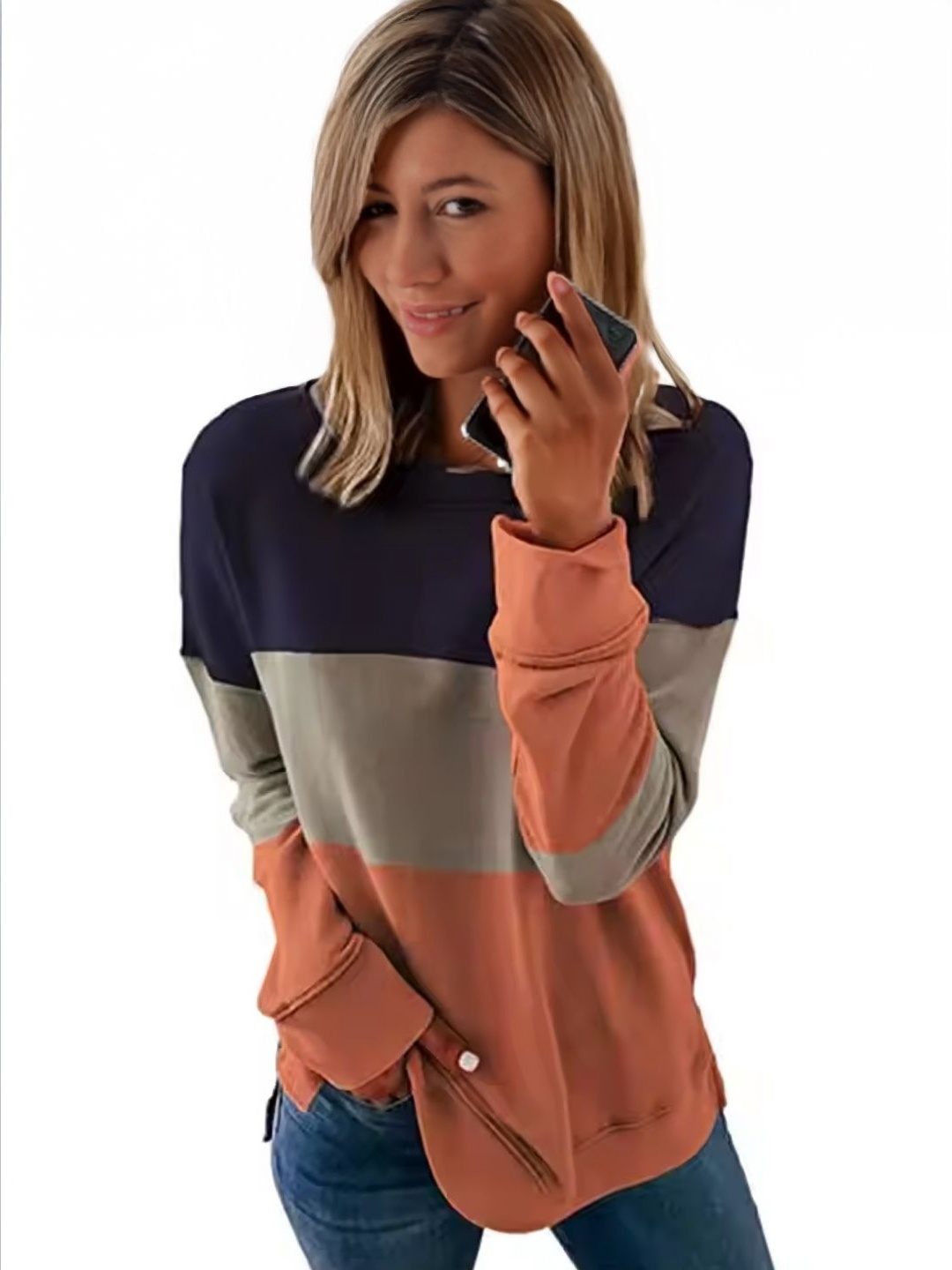 

StyleCast Women Colourblocked Round Neck Cotton Oversized T-shirt, Blue
