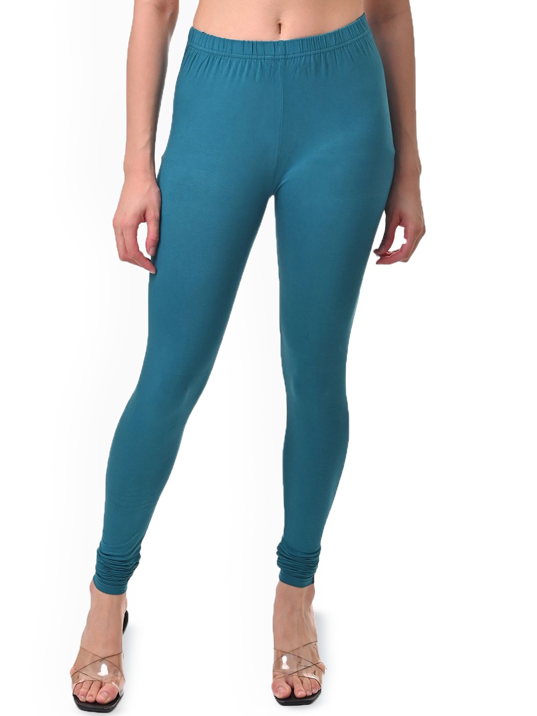 

Fly Birds Women Mid-Rise Churidar-Length Leggings, Teal