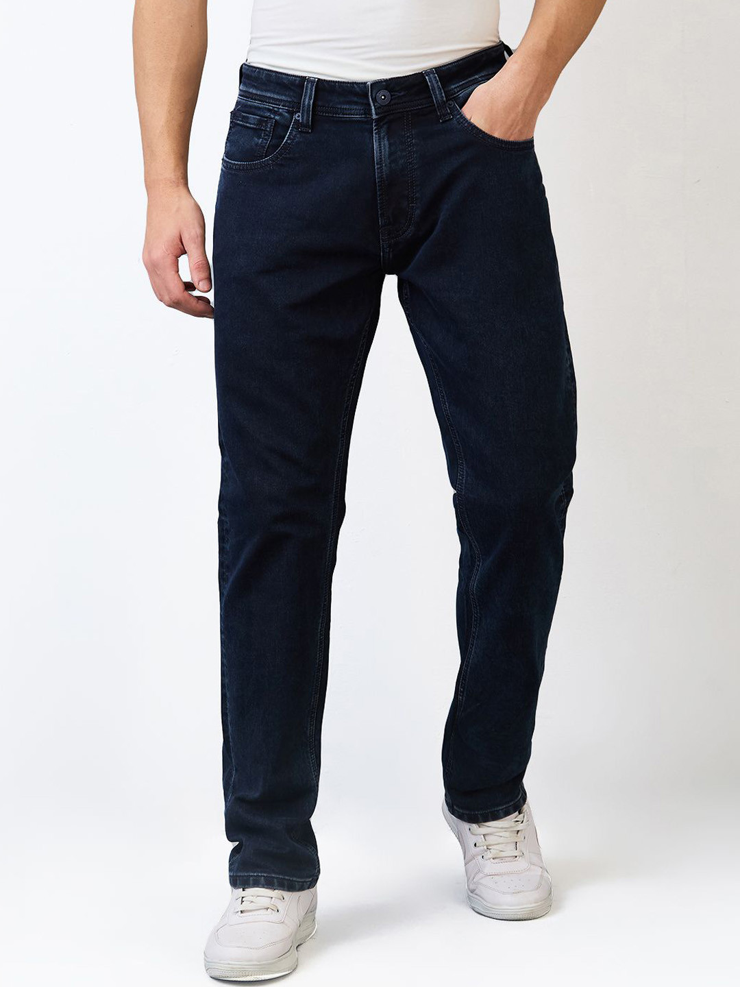 

SPYKAR Men Regular Fit Mid Rise Cotton Jeans, Blue
