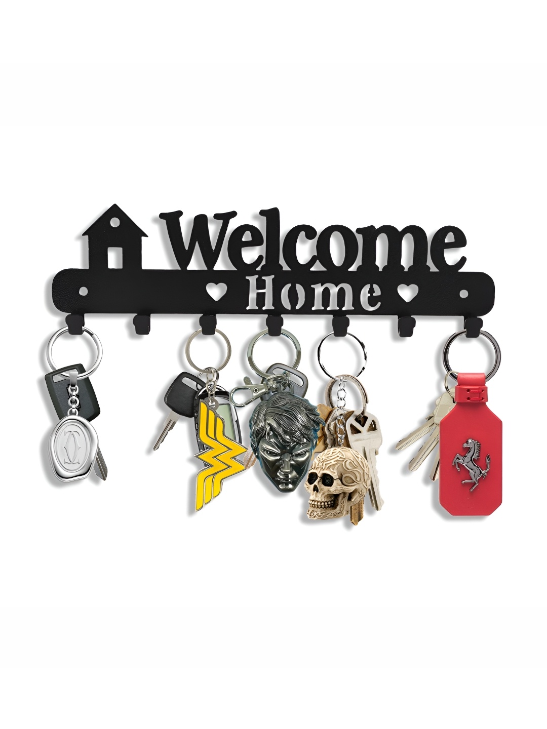 

SEHAZ ARTWORKS Black 7 Hooks Key Holder