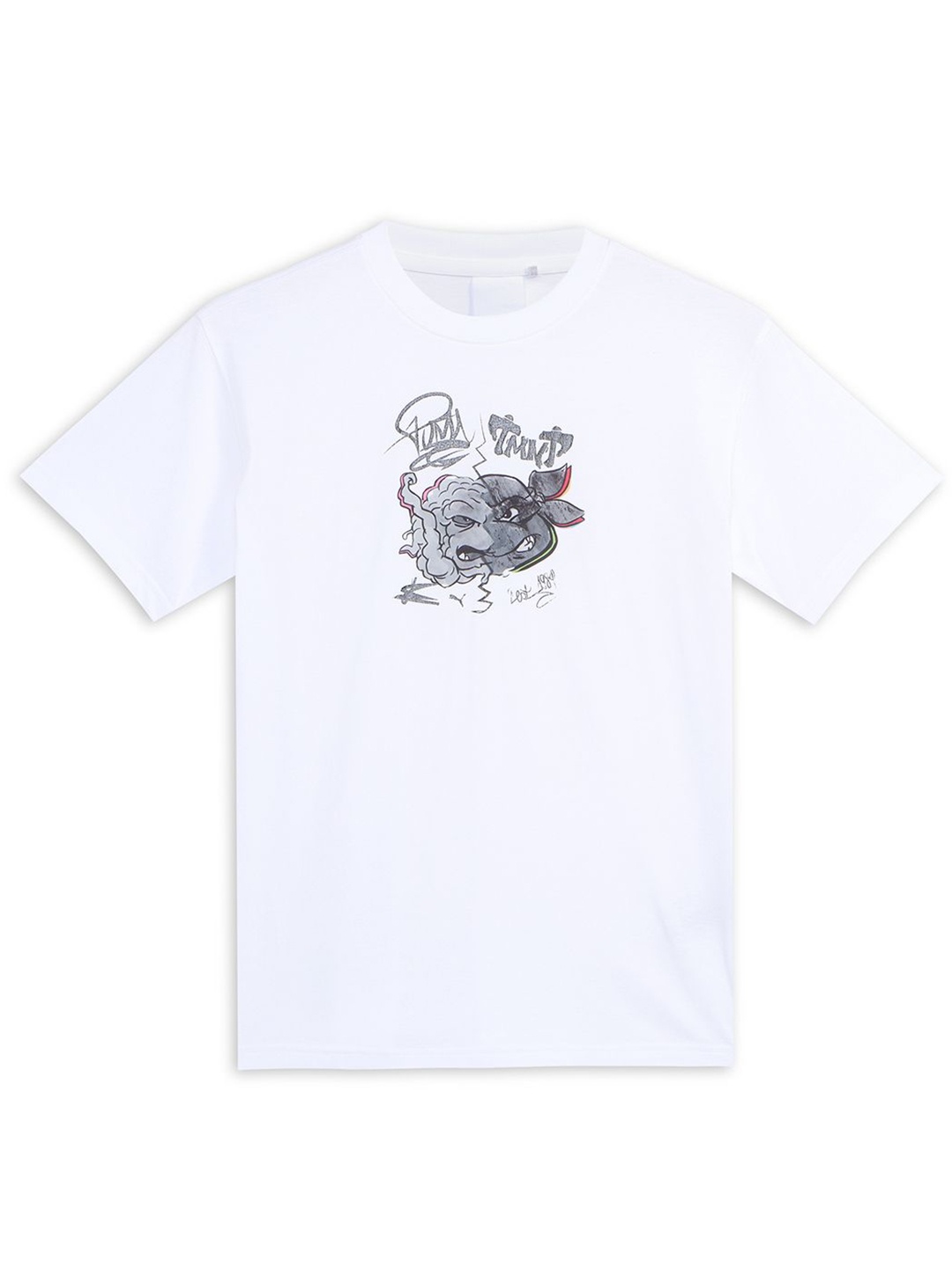 

Puma x Tmnt Graphic Boys Pure Cotton Relaxed Fit Short Sleeve T-Shirt, White