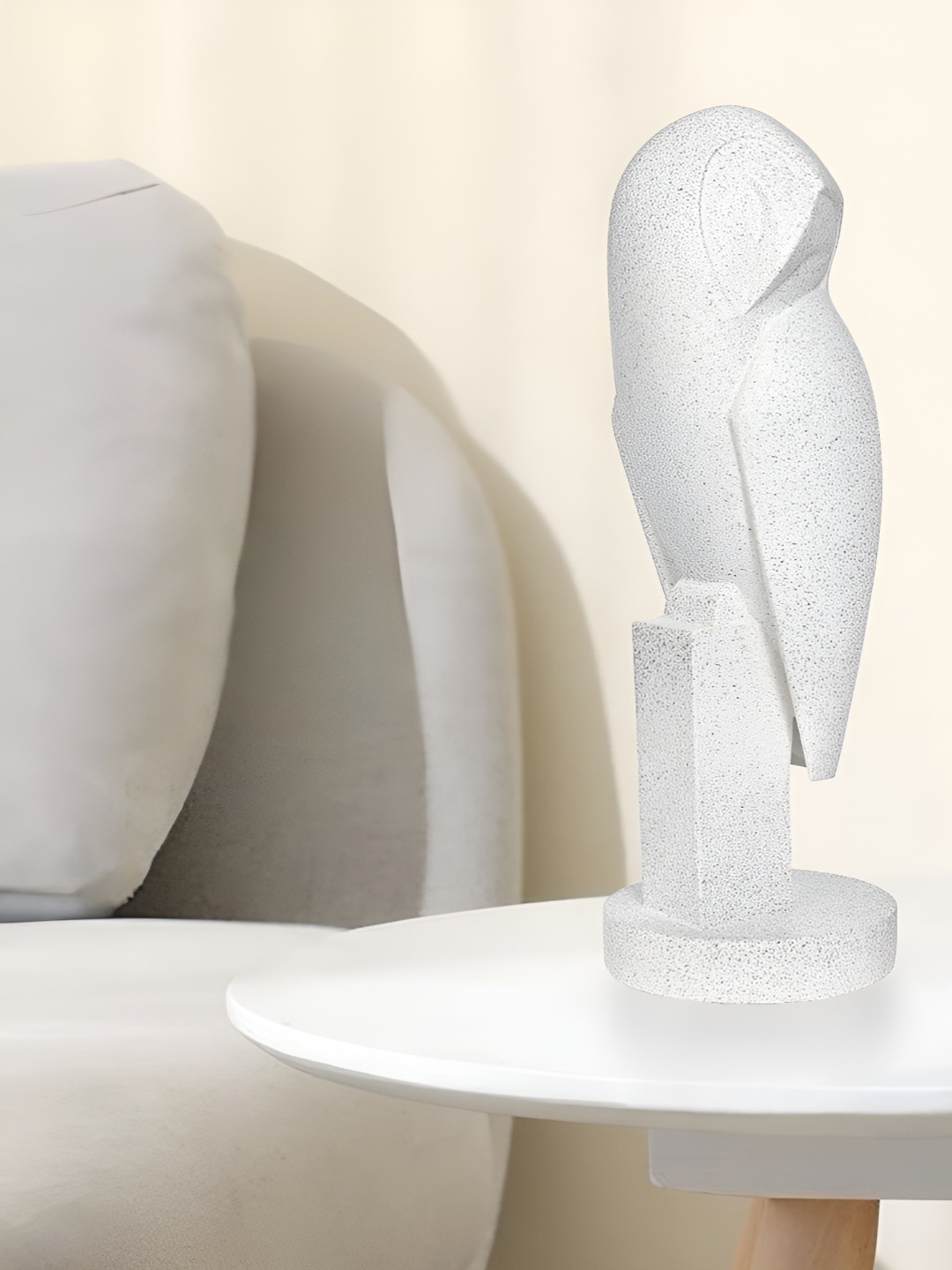 

Cortina Resin Owl Ullu Statue for Home Decor, White