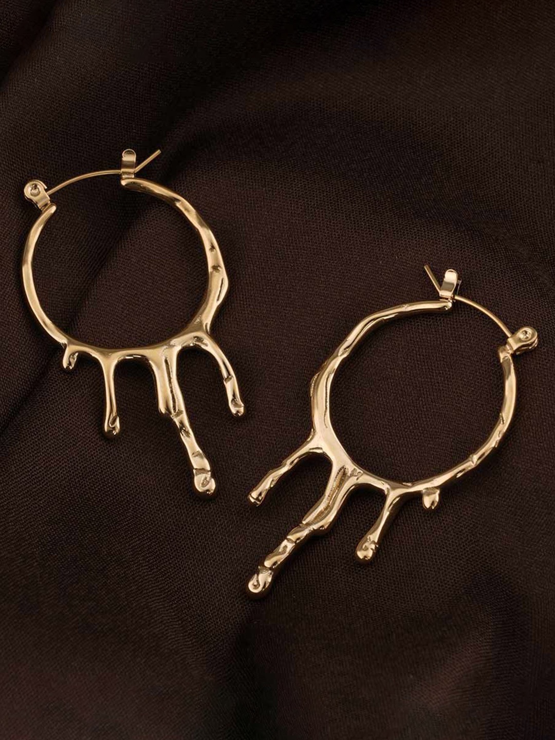 

PALMONAS Contemporary Hoop Earrings, Gold