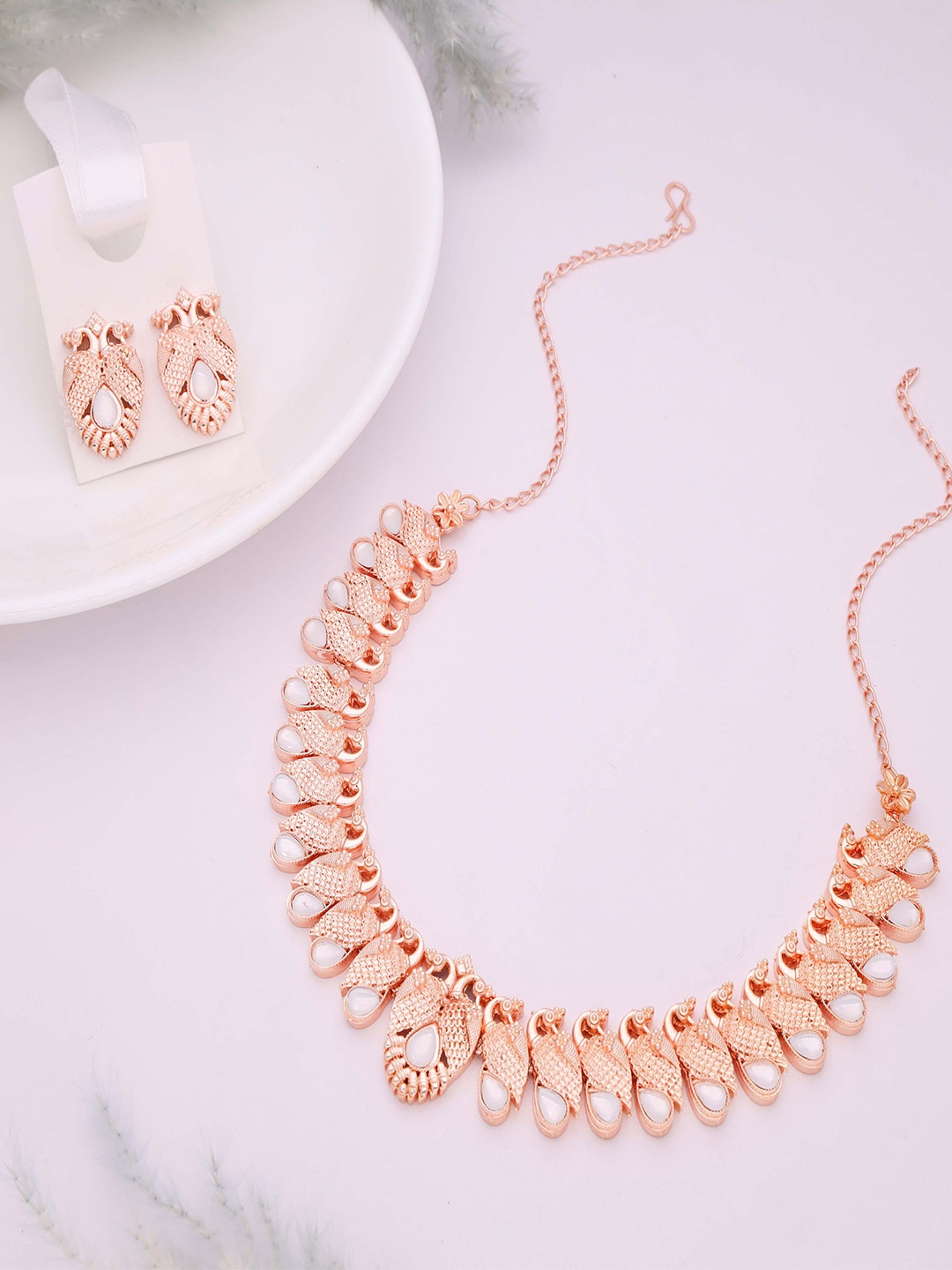

Lyriss Gold-Plated American Diamond Studded Jewellery Set