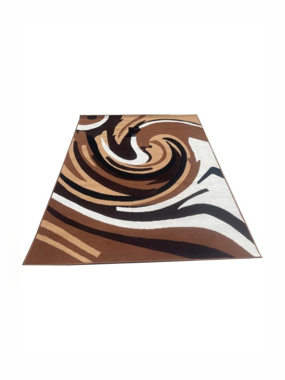 

Samjeeda Handloom carpets Black Geometric Anti-Skid Polyester Carpet