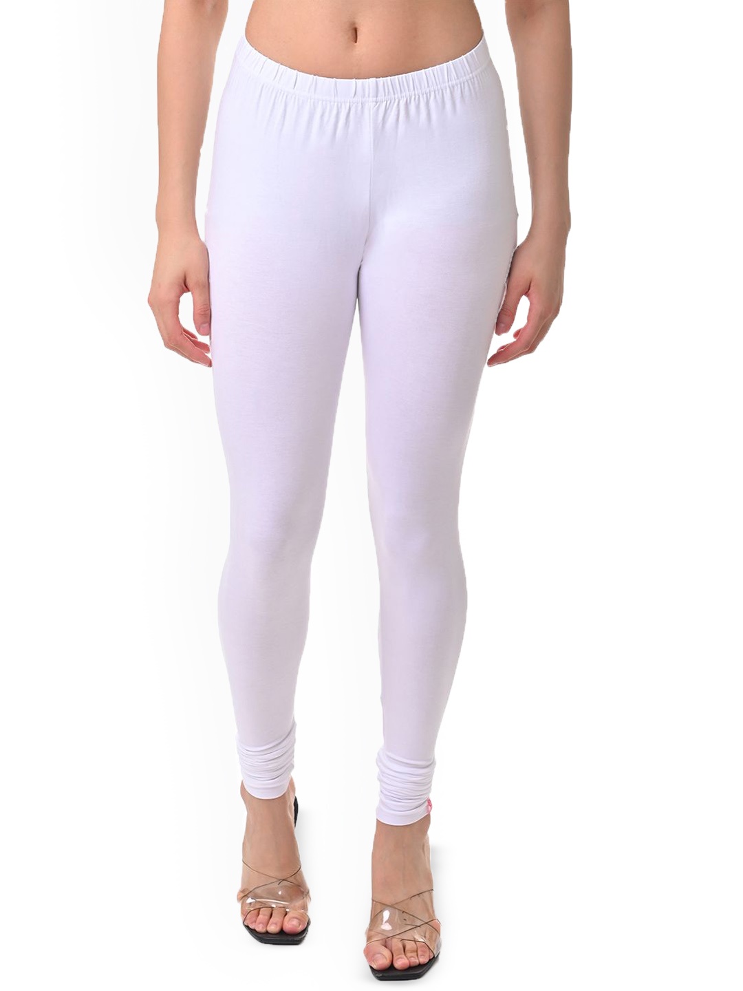 

Fly Birds Women Mid-Rise Churidar-Length Leggings, White