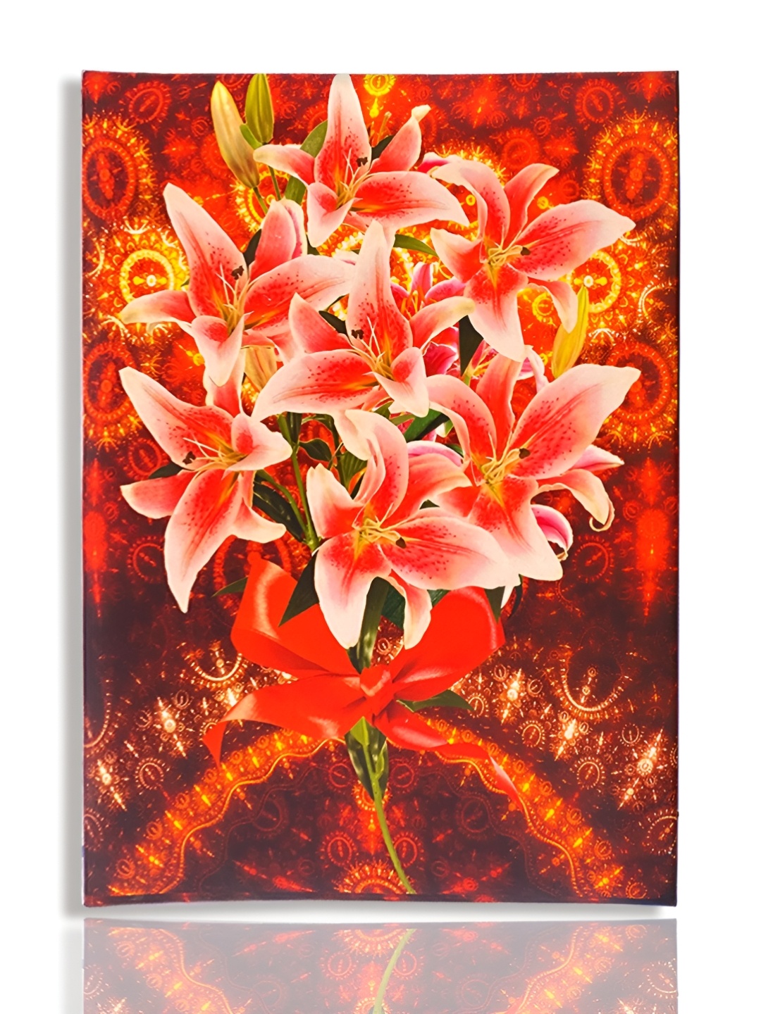

SEHAZ ARTWORKS Red & Yellow Hibiscus Patterned Photo Album