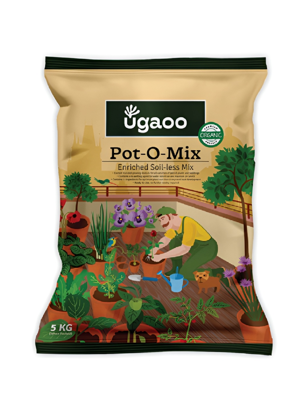 

UGAOO Brown Pot-O-Mix Potting Mix - 5 Kg